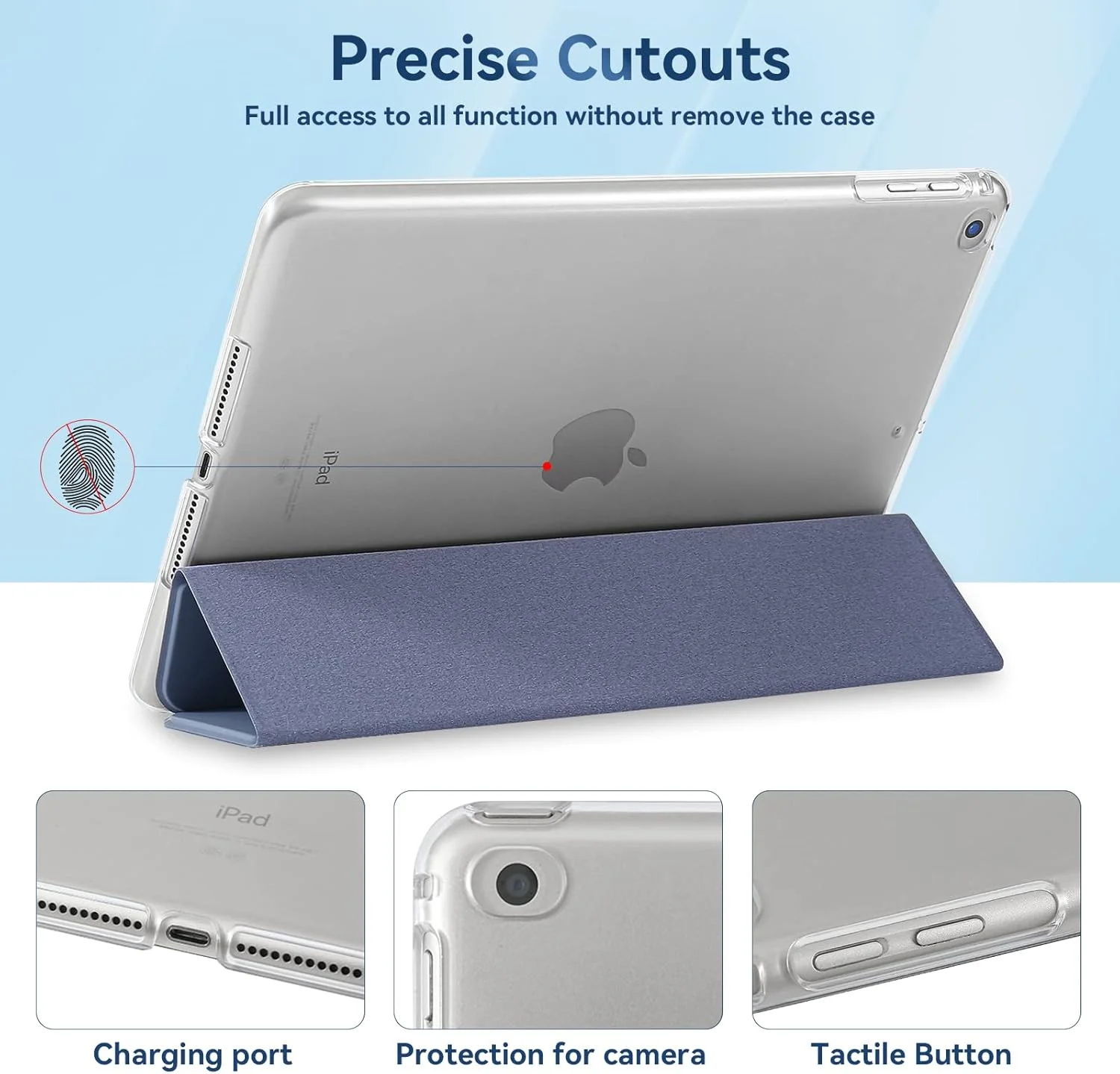 کاور 4UBonLife برای آیپد نسل 6 / نسل 5 اینچ 9.7 مدل 2018/2017، سازگار با آیپد ایر 2/1، کاور هوشمند باریک و سبک با روکش پشتی مات نیمه شفاف، خاکستری یاسی کاور 4UBonLife برای آیپد نسل 6 / نسل 5 اینچ 9.7 مدل 2018/2017، سازگار با آیپد ایر 2/1، کاور هوشمند باریک و سبک با روکش پشتی مات نیمه شفاف، خاکستری یاسی