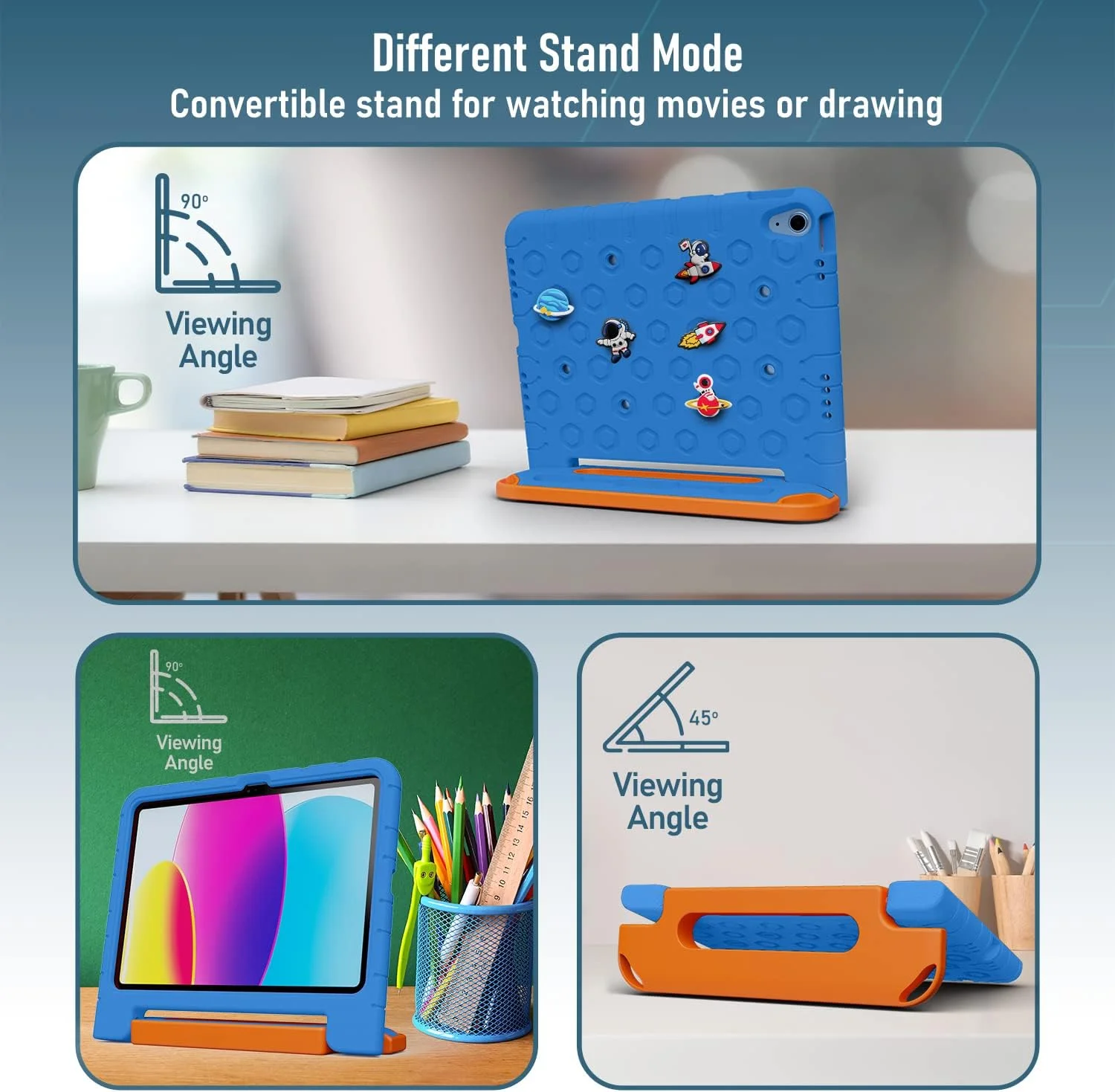 کاور محافظ کودکانه مقاوم Moxedo از جنس EVA سیلیکونی، طرح کارتونی سه بعدی DIY ضد ضربه با جای مداد، استند و دستگیره سازگار با Apple iPad 2022 (نسل 10) 10.9 اینچ (آبی آسمانی) کاور محافظ کودکانه مقاوم Moxedo از جنس EVA سیلیکونی، طرح کارتونی سه بعدی DIY ضد ضربه با جای مداد، استند و دستگیره سازگار با Apple iPad 2022 (نسل 10) 10.9 اینچ (آبی آسمانی)