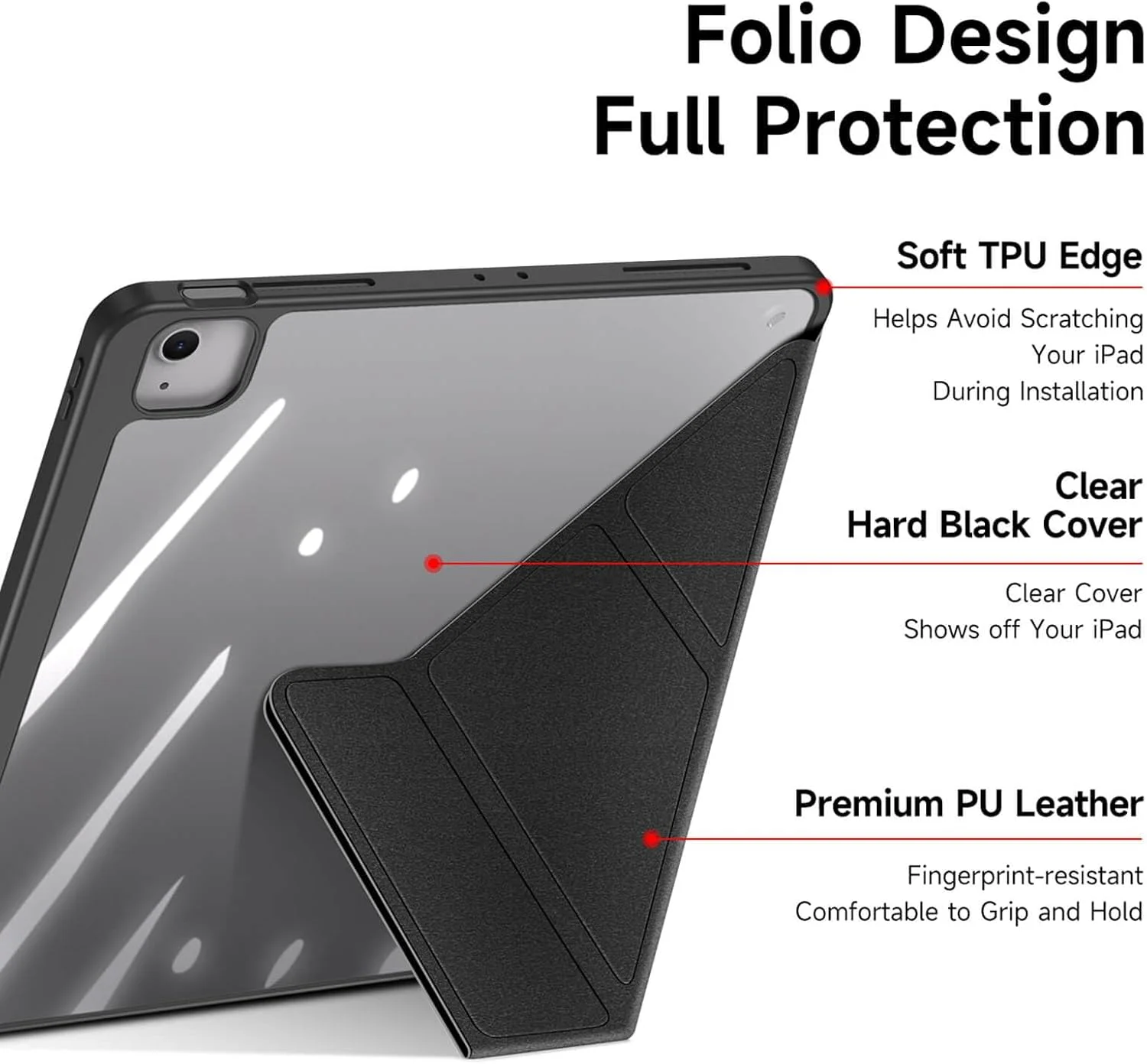 کاور سری Magi DUX DUCIS برای Apple iPad Air 13 (2024)/iPad Pro 12.9 (2020/2021/2022) – محافظ باریک با پایه تاشو V شکل و جای قلم، قابلیت Auto Sleep/Wake، ضد ضربه و ضد خش – مشکی کاور سری Magi DUX DUCIS برای Apple iPad Air 13 (2024)/iPad Pro 12.9 (2020/2021/2022) – محافظ باریک با پایه تاشو V شکل و جای قلم، قابلیت Auto Sleep/Wake، ضد ضربه و ضد خش – مشکی