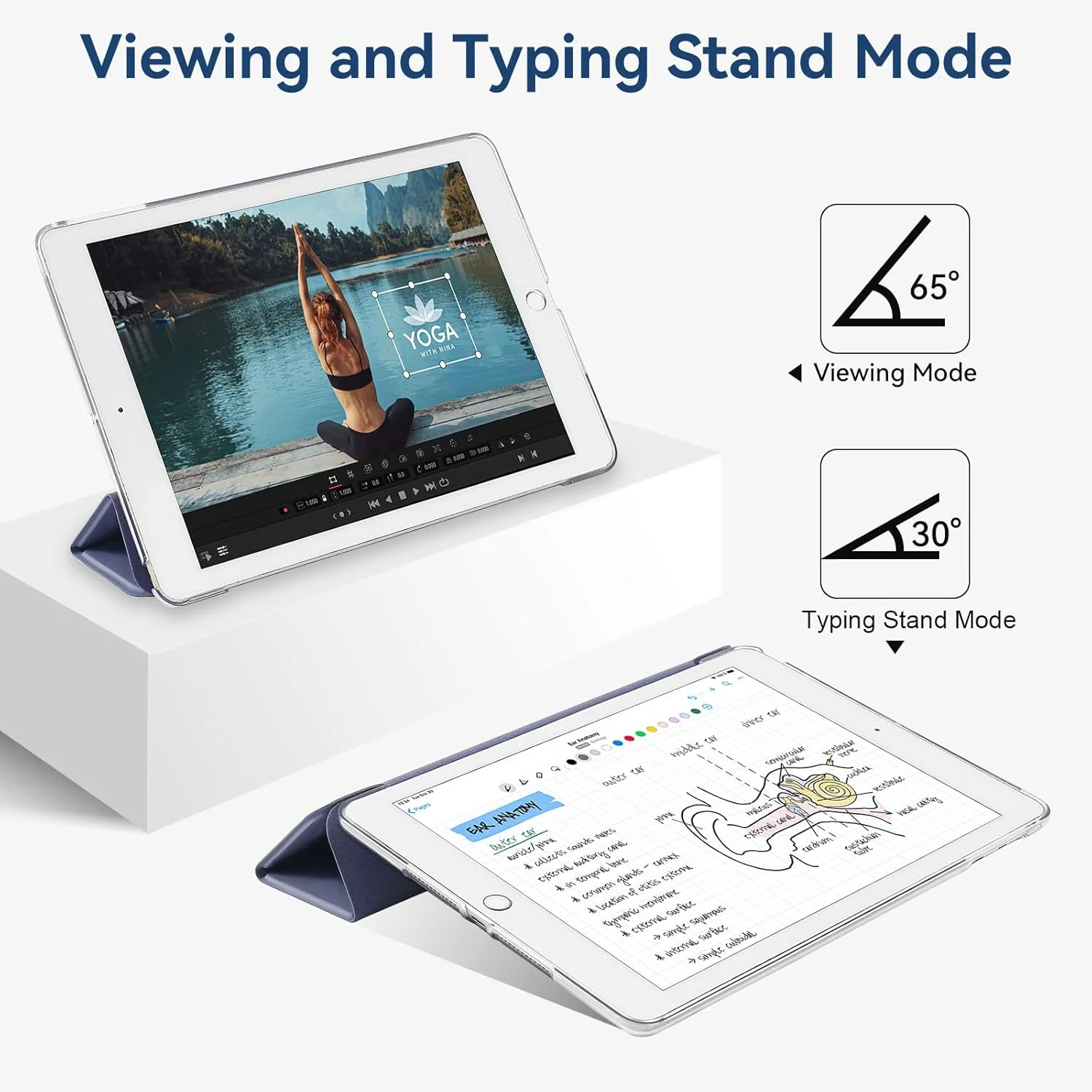 کاور 4UBonLife برای آیپد نسل 6 / نسل 5 اینچ 9.7 مدل 2018/2017، سازگار با آیپد ایر 2/1، کاور هوشمند باریک و سبک با روکش پشتی مات نیمه شفاف، خاکستری یاسی کاور 4UBonLife برای آیپد نسل 6 / نسل 5 اینچ 9.7 مدل 2018/2017، سازگار با آیپد ایر 2/1، کاور هوشمند باریک و سبک با روکش پشتی مات نیمه شفاف، خاکستری یاسی