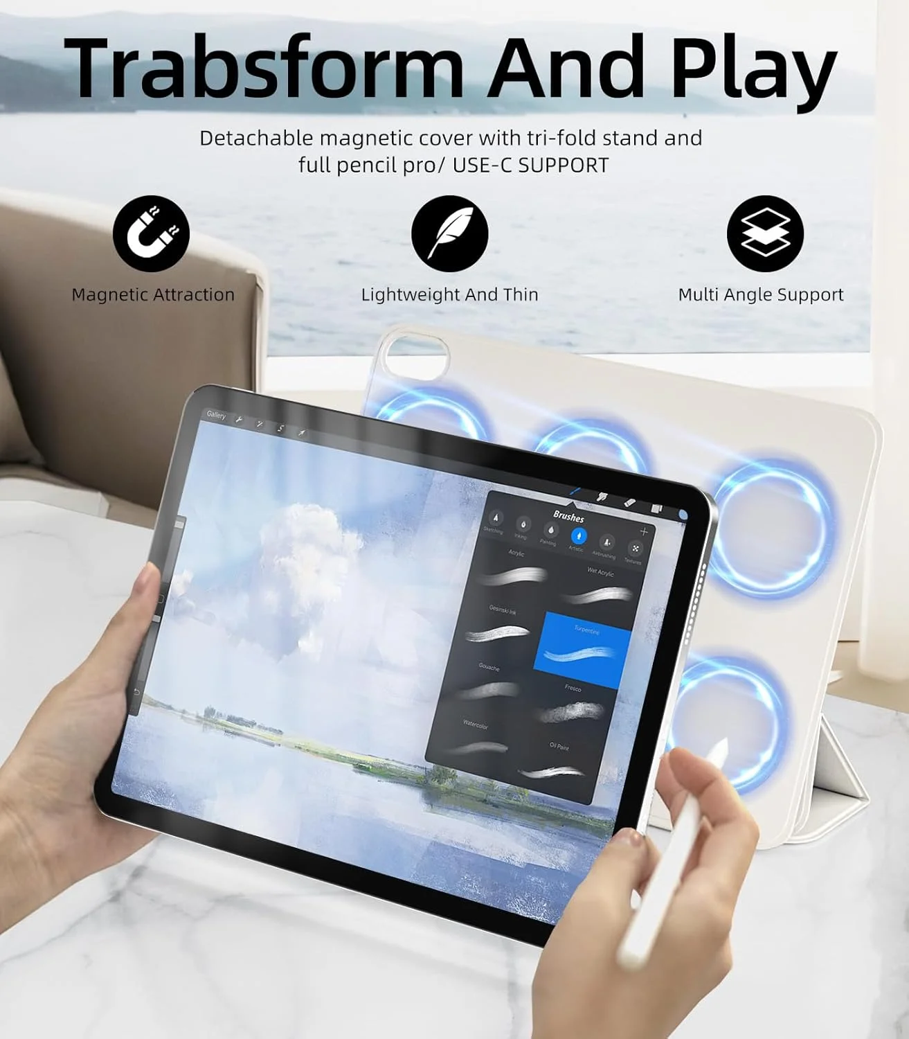 کاور مغناطیسی JKSML برای آیپد (A16) نسل 11 اینچی 11 (2025)، آیپد نسل 10 اینچی 10.9 (2022)، کاور پشتی TPU نرم ضد خش | خواب/بیدار شدن خودکار | طراحی فوق سبک برای دفتر/دانشگاه (کرم سفید) کاور مغناطیسی JKSML برای آیپد (A16) نسل 11 اینچی 11 (2025)، آیپد نسل 10 اینچی 10.9 (2022)، کاور پشتی TPU نرم ضد خش | خواب/بیدار شدن خودکار | طراحی فوق سبک برای دفتر/دانشگاه (کرم سفید)