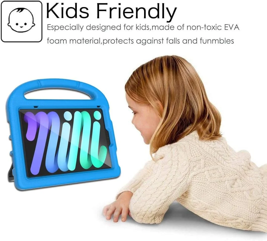 کیف تبلت آیپد مینی 6 مدل Kricsertg 2021 مناسب کودکان (نسل ششم)، کاور سبک و ضد ضربه کودکانه با محافظ صفحه نمایش داخلی و استند دسته دار برای آیپد مینی 6 نسل ششم 8.3 اینچی - آبی کیف تبلت آیپد مینی 6 مدل Kricsertg 2021 مناسب کودکان (نسل ششم)، کاور سبک و ضد ضربه کودکانه با محافظ صفحه نمایش داخلی و استند دسته دار برای آیپد مینی 6 نسل ششم 8.3 اینچی - آبی