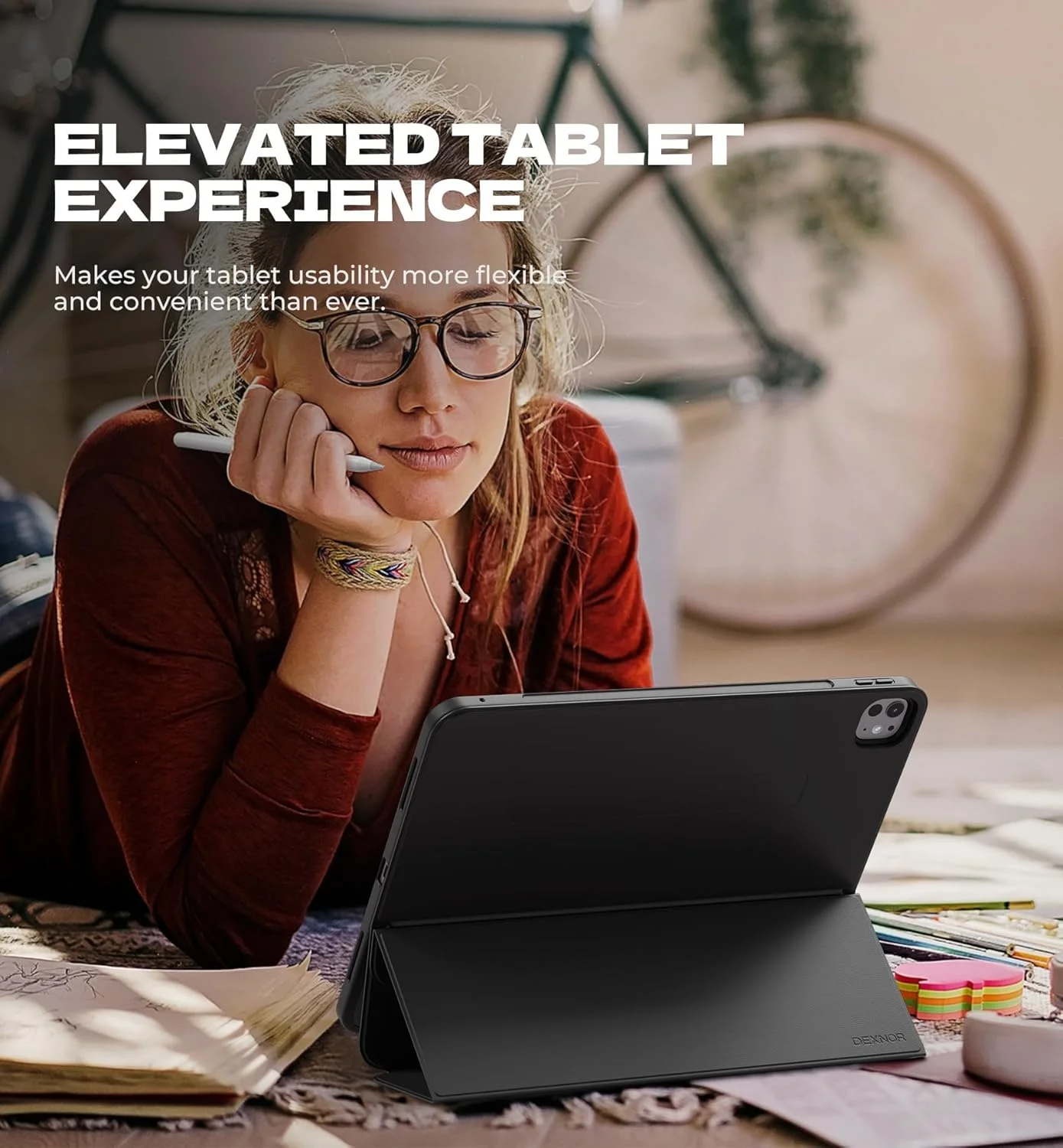 کاور محافظ شناور مغناطیسی باریک و قابل جابجایی Dexnor برای آیپد پرو ۱۳ اینچ M4 مدل ۲۰۲۴، با قابلیت تنظیم حالت عمودی/افقی، محافظت از صفحه نمایش، زوایای دید چندگانه، حالت خواب و بیدار شدن خودکار (مشکی) کاور محافظ شناور مغناطیسی باریک و قابل جابجایی Dexnor برای آیپد پرو ۱۳ اینچ M4 مدل ۲۰۲۴، با قابلیت تنظیم حالت عمودی/افقی، محافظت از صفحه نمایش، زوایای دید چندگانه، حالت خواب و بیدار شدن خودکار (مشکی)