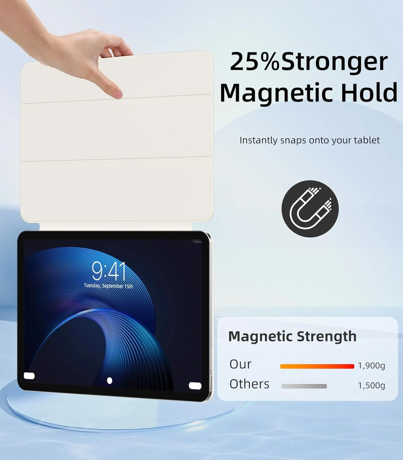 کاور مغناطیسی JKSML برای آیپد (A16) نسل 11 اینچی 11 (2025)، آیپد نسل 10 اینچی 10.9 (2022)، کاور پشتی TPU نرم ضد خش | خواب/بیدار شدن خودکار | طراحی فوق سبک برای دفتر/دانشگاه (کرم سفید) کاور مغناطیسی JKSML برای آیپد (A16) نسل 11 اینچی 11 (2025)، آیپد نسل 10 اینچی 10.9 (2022)، کاور پشتی TPU نرم ضد خش | خواب/بیدار شدن خودکار | طراحی فوق سبک برای دفتر/دانشگاه (کرم سفید)