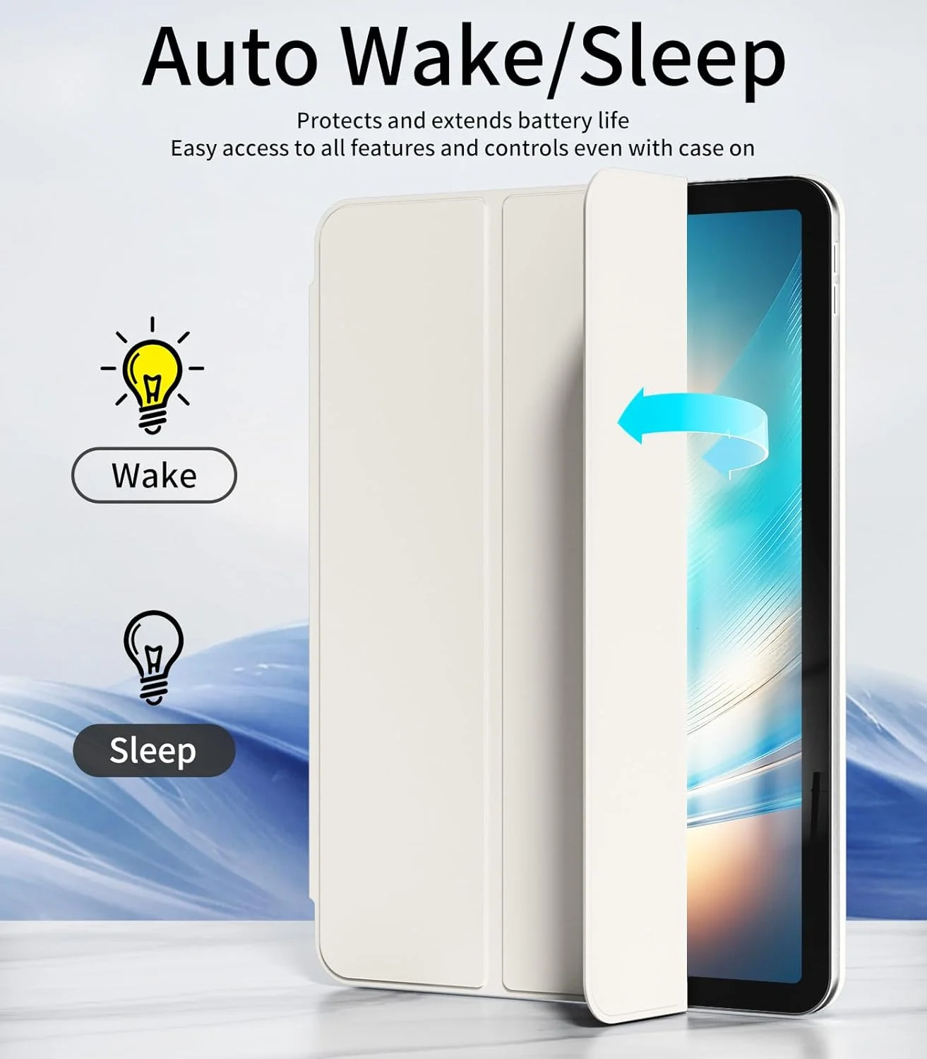 کاور مغناطیسی JKSML برای آیپد (A16) نسل 11 اینچی 11 (2025)، آیپد نسل 10 اینچی 10.9 (2022)، کاور پشتی TPU نرم ضد خش | خواب/بیدار شدن خودکار | طراحی فوق سبک برای دفتر/دانشگاه (کرم سفید) کاور مغناطیسی JKSML برای آیپد (A16) نسل 11 اینچی 11 (2025)، آیپد نسل 10 اینچی 10.9 (2022)، کاور پشتی TPU نرم ضد خش | خواب/بیدار شدن خودکار | طراحی فوق سبک برای دفتر/دانشگاه (کرم سفید)