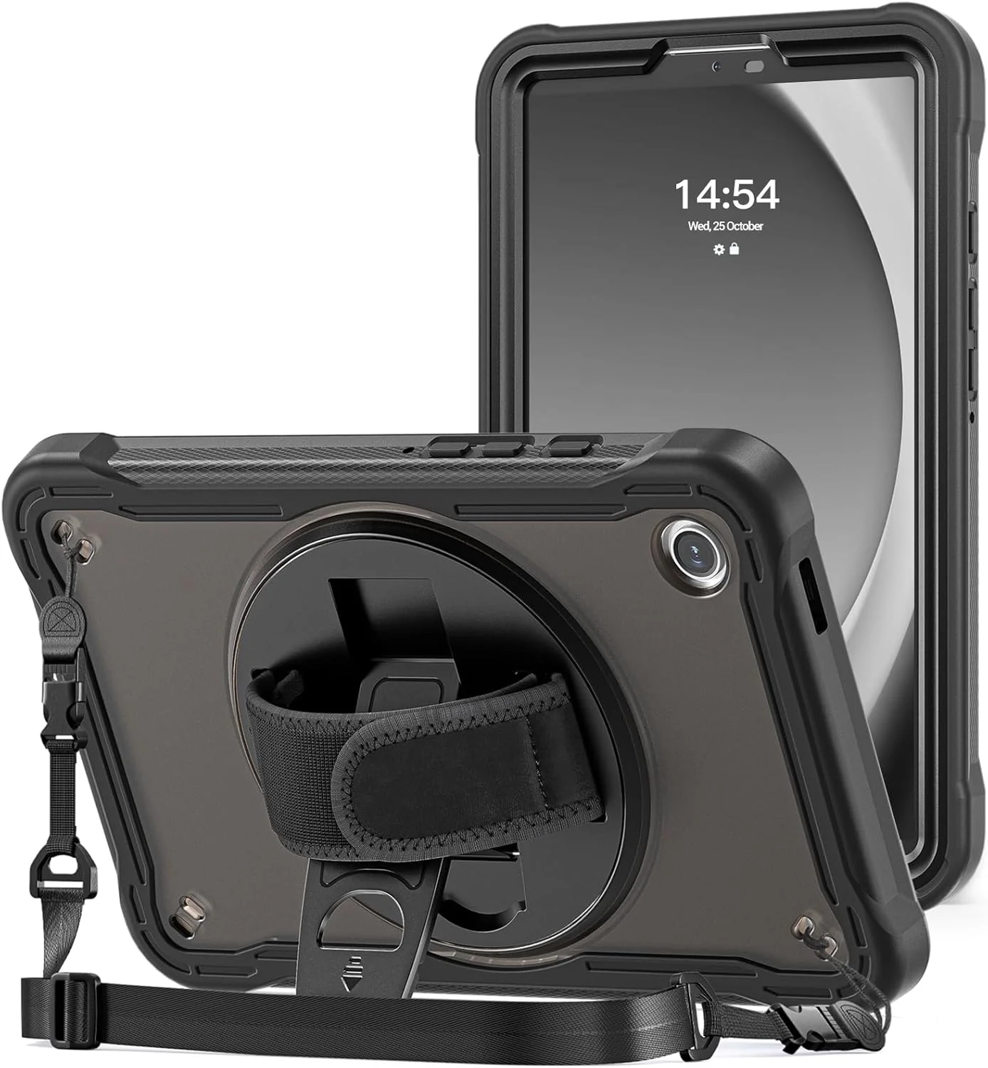 کاور ضد ضربه پروکیس برای گلکسی تب A9 8.7 اینچ 2023، کاور مقاوم با استند چرخشی و بند دستی/شانه ای، مناسب کودکان برای تبلت گلکسی SM-X110 (مشکی) کاور ضد ضربه پروکیس برای گلکسی تب A9 8.7 اینچ 2023، کاور مقاوم با استند چرخشی و بند دستی/شانه ای، مناسب کودکان برای تبلت گلکسی SM-X110 (مشکی)