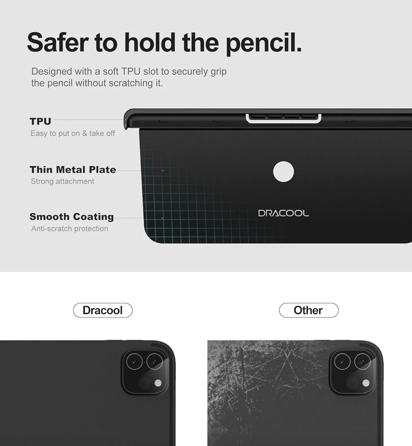 محفظه مداد Dracool برای Apple Pencil Pro/Apple Pencil نسل دوم سازگار با Magic Keyboard، Smart Keyboard Folio و سایر کیف های مغناطیسی برای قلم اپل (طول داخل 6.53 اینچ) - مشکی محفظه مداد Dracool برای Apple Pencil Pro/Apple Pencil نسل دوم سازگار با Magic Keyboard، Smart Keyboard Folio و سایر کیف های مغناطیسی برای قلم اپل (طول داخل 6.53 اینچ) - مشکی