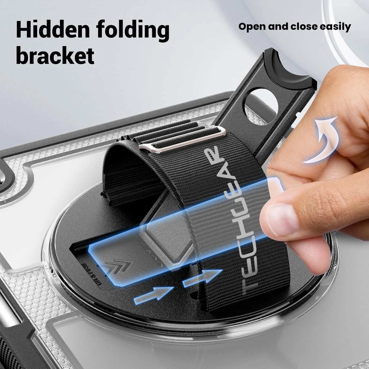 کیف محافظ TECHGEAR JOLT-SHELL برای Apple iPad Mini 7 / Mini 6 8.3 اینچی [نسل هفتم / ششم]، کیف مقاوم و بادوام با طراحی باریک و ضد ضربه، دارای استند چرخان 360 درجه و بند دستی - شفاف