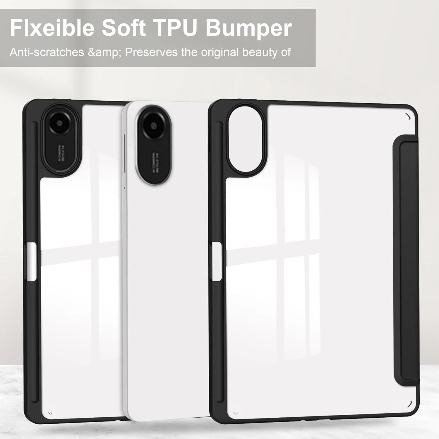 کاور تبلت، محافظ شیائومی ردمی پد 2 2025، بدنه TPU نرم و فوق العاده نازک با پشت اکریلیک شفاف و قابلیت بیدار شدن/خواب خودکار، دارای استند برای استفاده روزانه یا مسافرت، مشکی کاور تبلت، محافظ شیائومی ردمی پد 2 2025، بدنه TPU نرم و فوق العاده نازک با پشت اکریلیک شفاف و قابلیت بیدار شدن/خواب خودکار، دارای استند برای استفاده روزانه یا مسافرت، مشکی