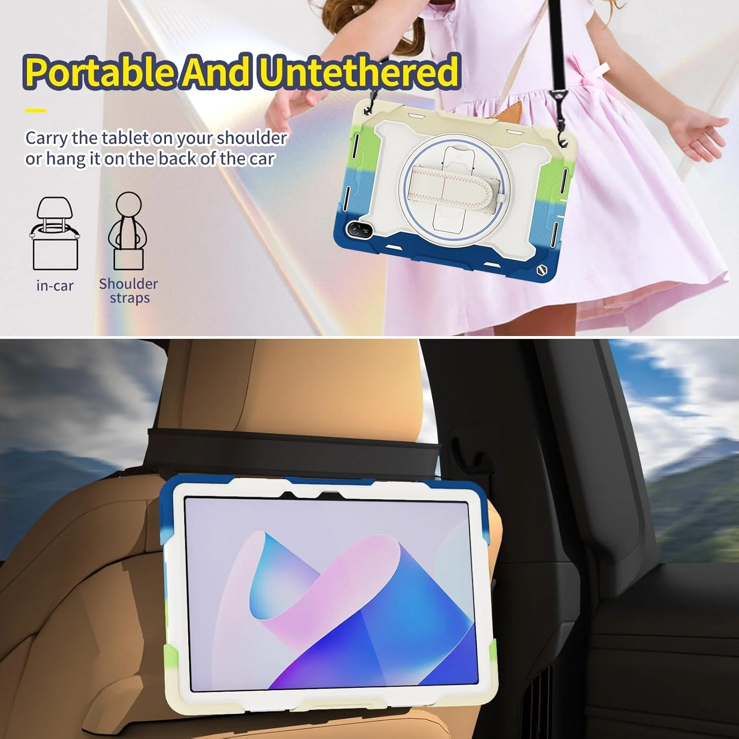 کاور محافظ تبلت هواوی Matepad SE 11 اینچ 2024 مدل Arsey با بند شانه ای مناسب کودکان، جنس سیلیکون + PC ضد ضربه، پایه تاشو چرخشی مخفی، آبی ترکیبی کاور محافظ تبلت هواوی Matepad SE 11 اینچ 2024 مدل Arsey با بند شانه ای مناسب کودکان، جنس سیلیکون + PC ضد ضربه، پایه تاشو چرخشی مخفی، آبی ترکیبی