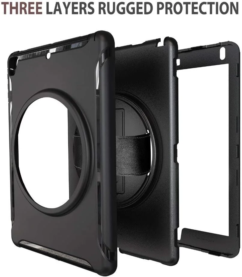 کاور مقاوم SwooK AWH برای Apple iPad Air 2 A1566 A1567، ضد ضربه، کاور مقاوم در برابر ضربه، کاور مقاوم iPad با پایه، کاور محافظ کامل بدنه برای کودکان، مشکی. کاور مقاوم SwooK AWH برای Apple iPad Air 2 A1566 A1567، ضد ضربه، کاور مقاوم در برابر ضربه، کاور مقاوم iPad با پایه، کاور محافظ کامل بدنه برای کودکان، مشکی.