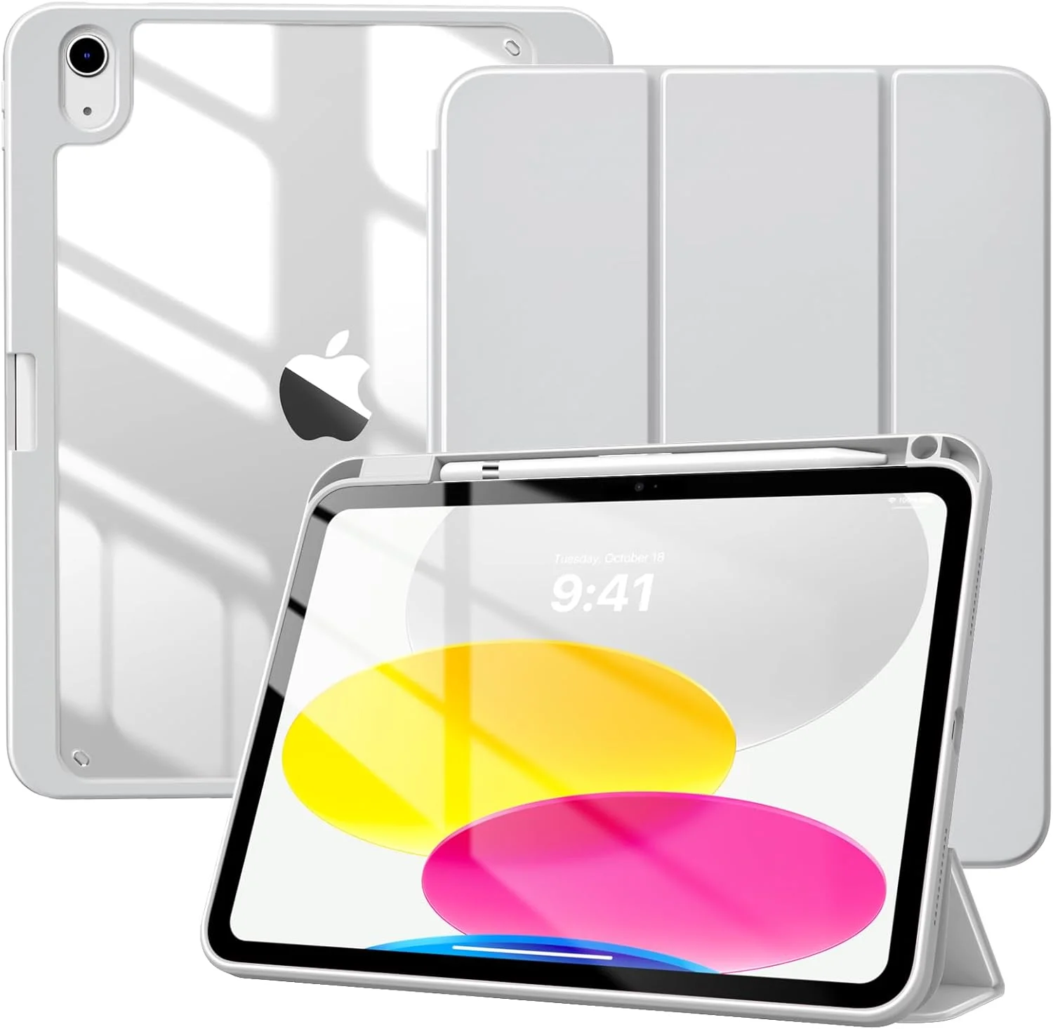 کیف محافظ تبلت TiMOVO سازگار با آیپد نسل 10 با صفحه نمایش 10.9 اینچ (مدل 2022)، کاور آیپد 10 با جای قلم و پشت شفاف، کیف محافظ سه لایه باریک، عملکرد خودکار خواب/بیدار، خاکستری روشن کیف محافظ تبلت TiMOVO سازگار با آیپد نسل 10 با صفحه نمایش 10.9 اینچ (مدل 2022)، کاور آیپد 10 با جای قلم و پشت شفاف، کیف محافظ سه لایه باریک، عملکرد خودکار خواب/بیدار، خاکستری روشن