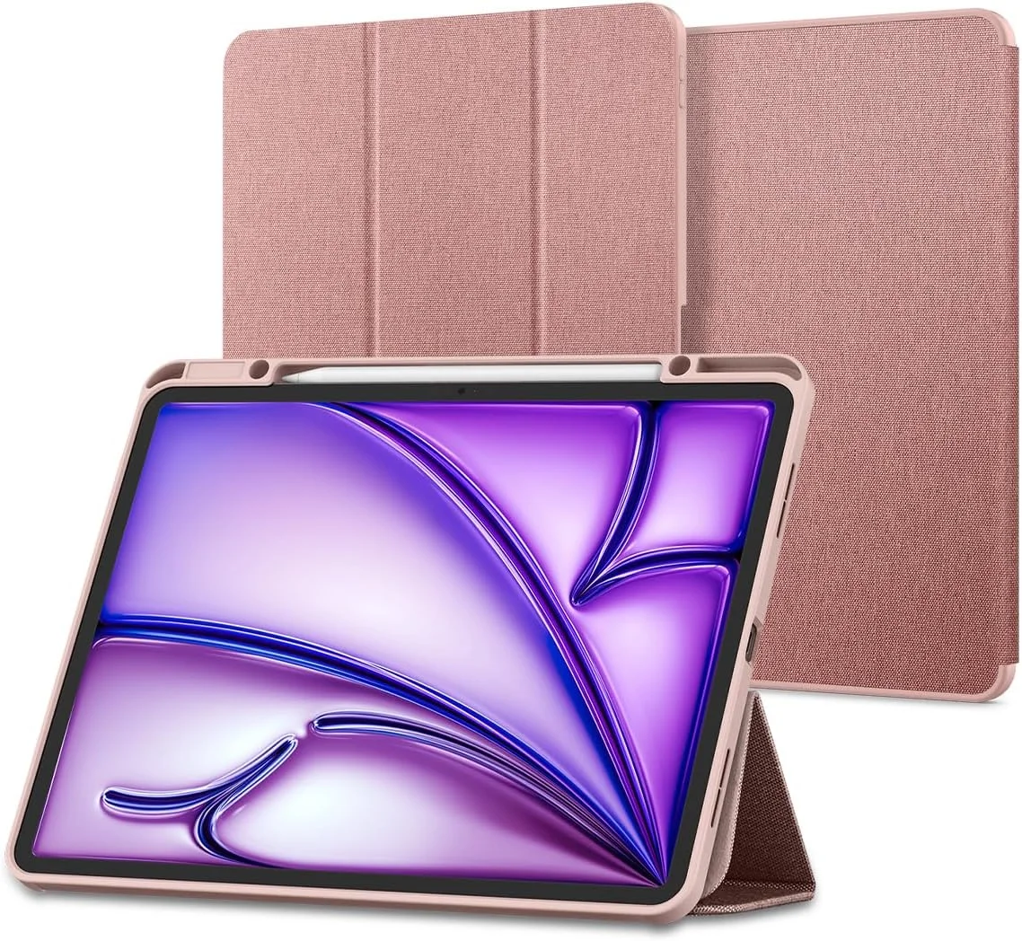 کاور محافظ آیپد ایر ۱۳ اینچی Spigen Urban Fit مناسب برای مدل M2 (2024) به همراه جای قلم - رزگلد کاور محافظ آیپد ایر ۱۳ اینچی Spigen Urban Fit مناسب برای مدل M2 (2024) به همراه جای قلم - رزگلد