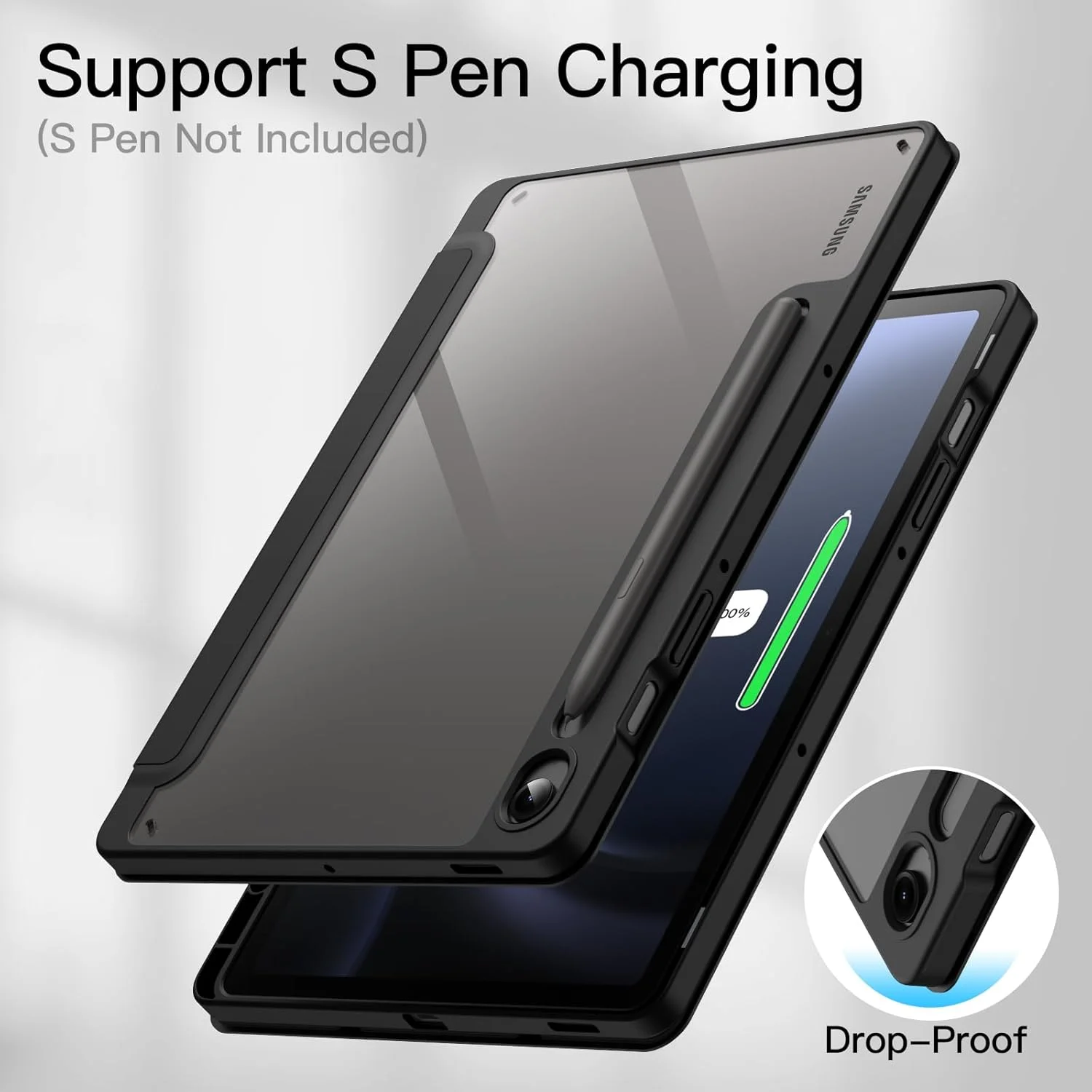 کاور JETech برای تبلت سامسونگ گلکسی تب S10 Lite / S10 FE / S9 FE 10.9 اینچی با جای قلم S Pen، پشت PC سخت شفاف، کاور محافظ تبلت سه تایی تاشو، بیدار/خواب خودکار (مشکی) کاور JETech برای تبلت سامسونگ گلکسی تب S10 Lite / S10 FE / S9 FE 10.9 اینچی با جای قلم S Pen، پشت PC سخت شفاف، کاور محافظ تبلت سه تایی تاشو، بیدار/خواب خودکار (مشکی)