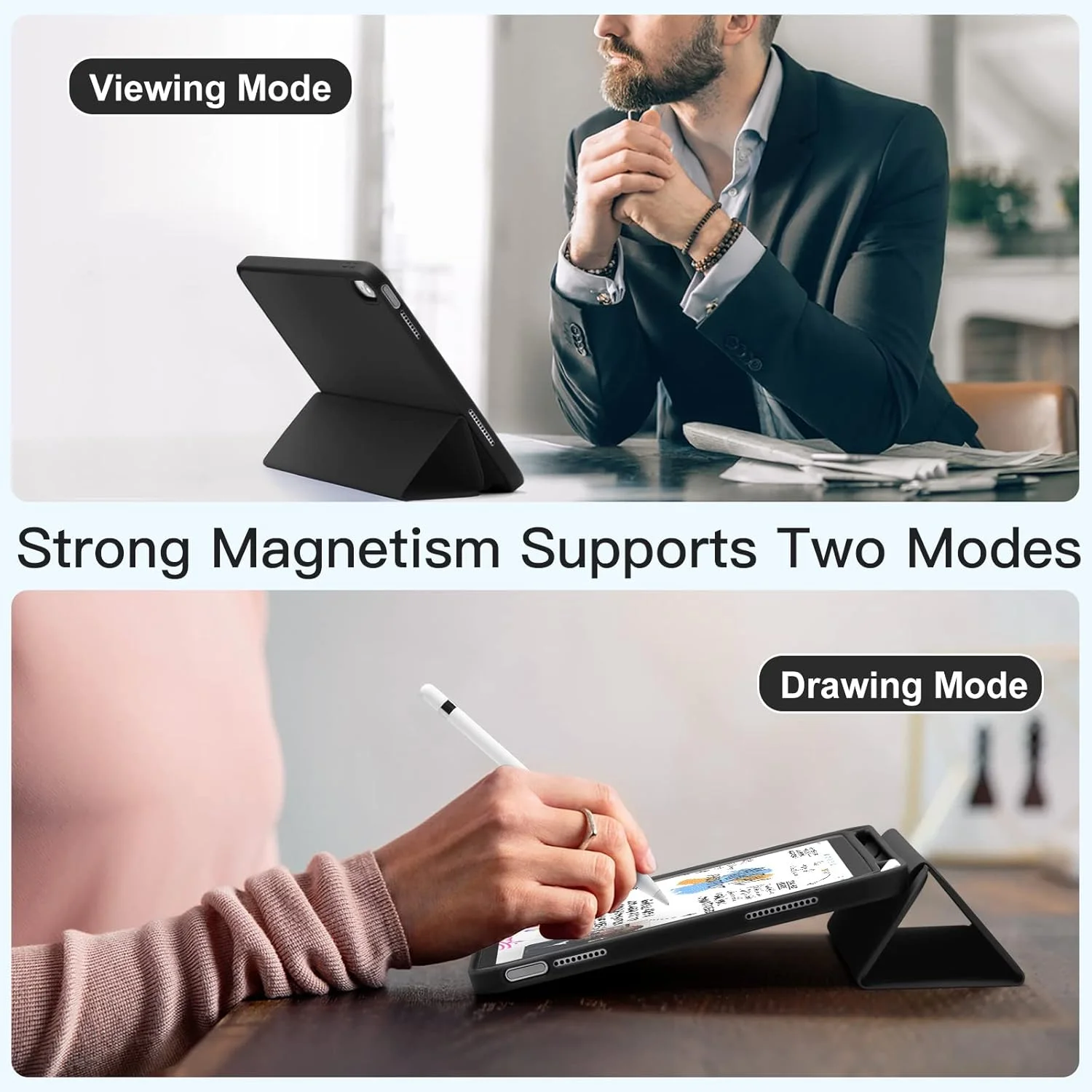 Akkerds Compatible with iPad 10th Generation Case 10.9 Inch 2022 with Pencil Holder, Slim Trifold Stand Protective Cover with Soft TPU Back for iPad Case 10th Generation, Auto Sleep/Wake, Black Akkerds Compatible with iPad 10th Generation Case 10.9 Inch 2022 with Pencil Holder, Slim Trifold Stand Protective Cover with Soft TPU Back for iPad Case 10th Generation, Auto Sleep/Wake, Black