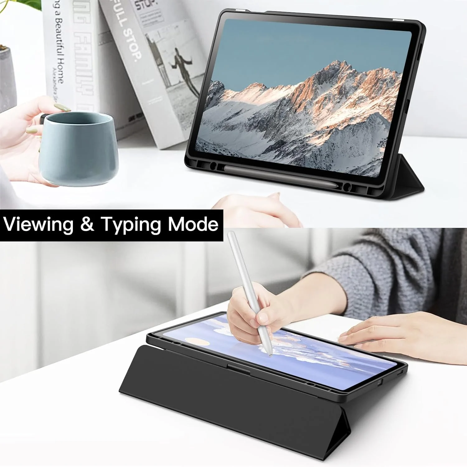 کاور JETech برای تبلت سامسونگ گلکسی تب S10 Lite / S10 FE / S9 FE 10.9 اینچی با جای قلم S Pen، پشت PC سخت شفاف، کاور محافظ تبلت سه تایی تاشو، بیدار/خواب خودکار (مشکی) کاور JETech برای تبلت سامسونگ گلکسی تب S10 Lite / S10 FE / S9 FE 10.9 اینچی با جای قلم S Pen، پشت PC سخت شفاف، کاور محافظ تبلت سه تایی تاشو، بیدار/خواب خودکار (مشکی)