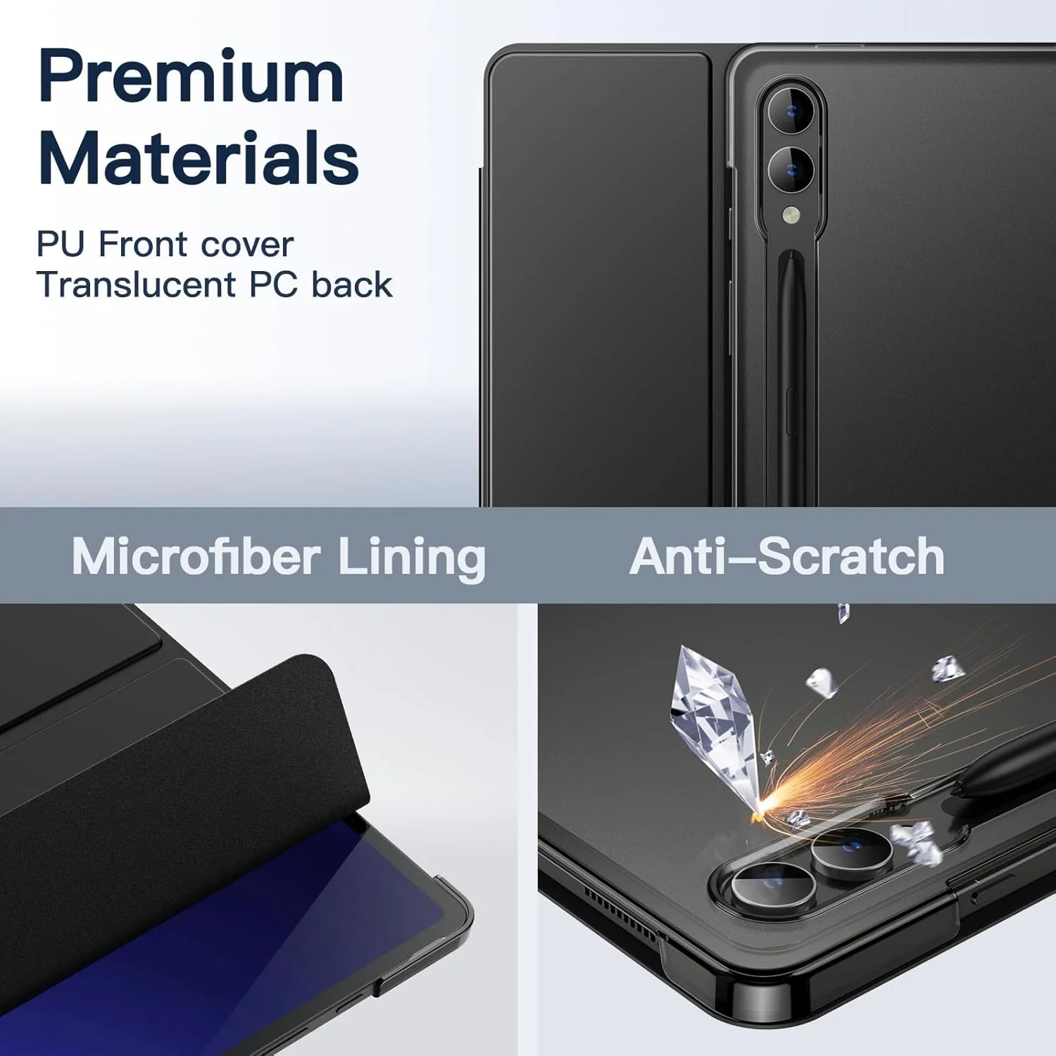 کاور تبلت JETech برای سامسونگ گلکسی تب S10 Ultra/Tab S9 Ultra سایز 14.6 اینچ، کاور محافظ تبلت با پشت شفاف و استند سه تایی، پشتیبانی از شارژ قلم S Pen، قابلیت بیدار شدن/به خواب رفتن خودکار (مشکی گرافیتی) کاور تبلت JETech برای سامسونگ گلکسی تب S10 Ultra/Tab S9 Ultra سایز 14.6 اینچ، کاور محافظ تبلت با پشت شفاف و استند سه تایی، پشتیبانی از شارژ قلم S Pen، قابلیت بیدار شدن/به خواب رفتن خودکار (مشکی گرافیتی)