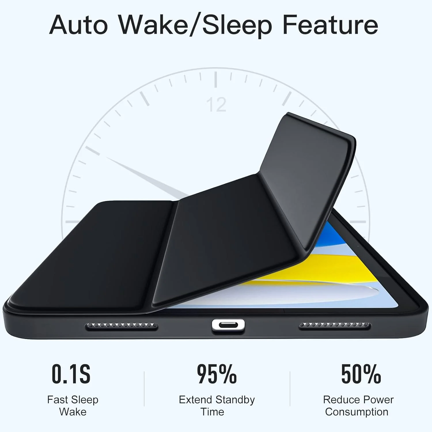 Akkerds Compatible with iPad 10th Generation Case 10.9 Inch 2022 with Pencil Holder, Slim Trifold Stand Protective Cover with Soft TPU Back for iPad Case 10th Generation, Auto Sleep/Wake, Black Akkerds Compatible with iPad 10th Generation Case 10.9 Inch 2022 with Pencil Holder, Slim Trifold Stand Protective Cover with Soft TPU Back for iPad Case 10th Generation, Auto Sleep/Wake, Black