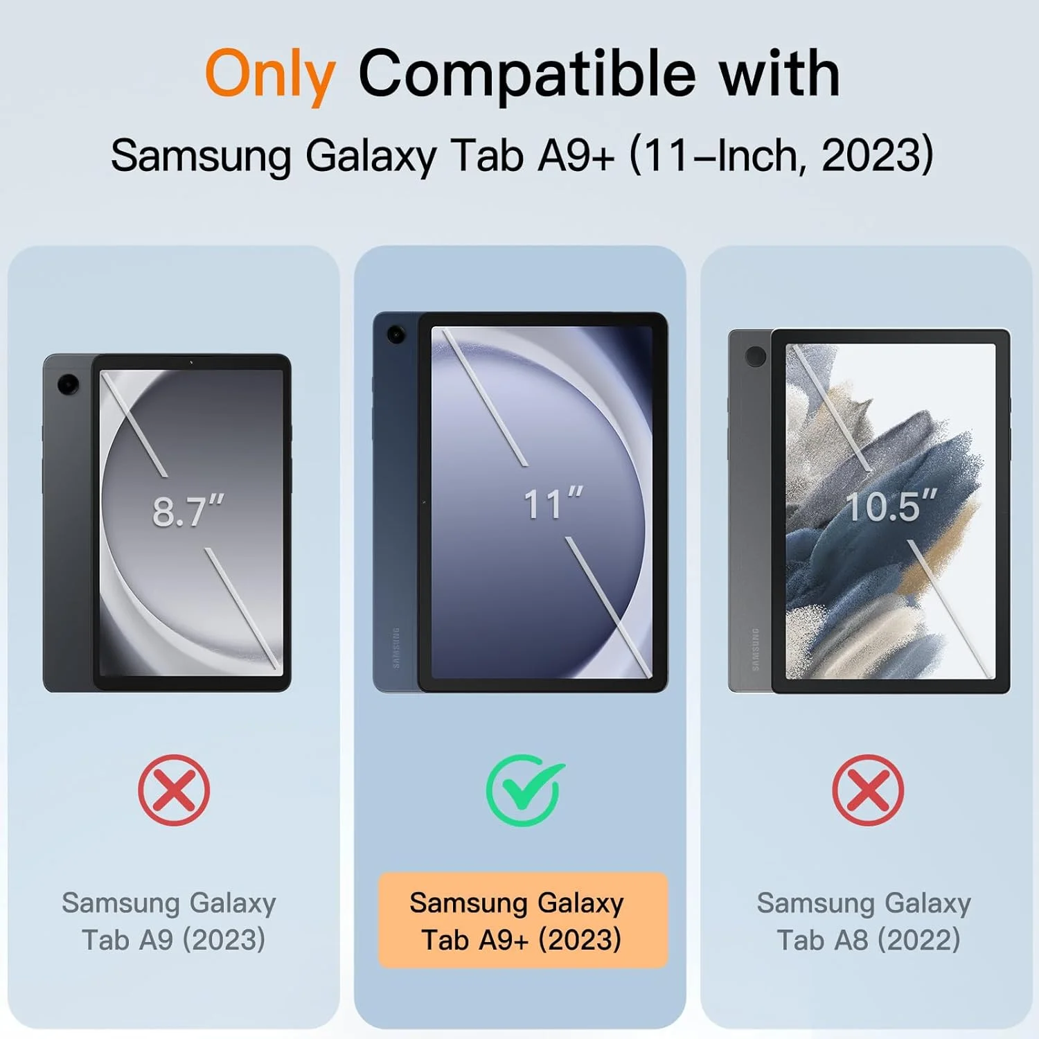 کاور تبلت سامسونگ گلکسی تب A9+ / A9 پلاس 11 اینچی 2023 مارک JETech، محافظ باریک و شفاف با قابلیت تاشوندگی و استند، دارای عملکرد بیدار شدن/به خواب رفتن خودکار (آبی تیره) کاور تبلت سامسونگ گلکسی تب A9+ / A9 پلاس 11 اینچی 2023 مارک JETech، محافظ باریک و شفاف با قابلیت تاشوندگی و استند، دارای عملکرد بیدار شدن/به خواب رفتن خودکار (آبی تیره)