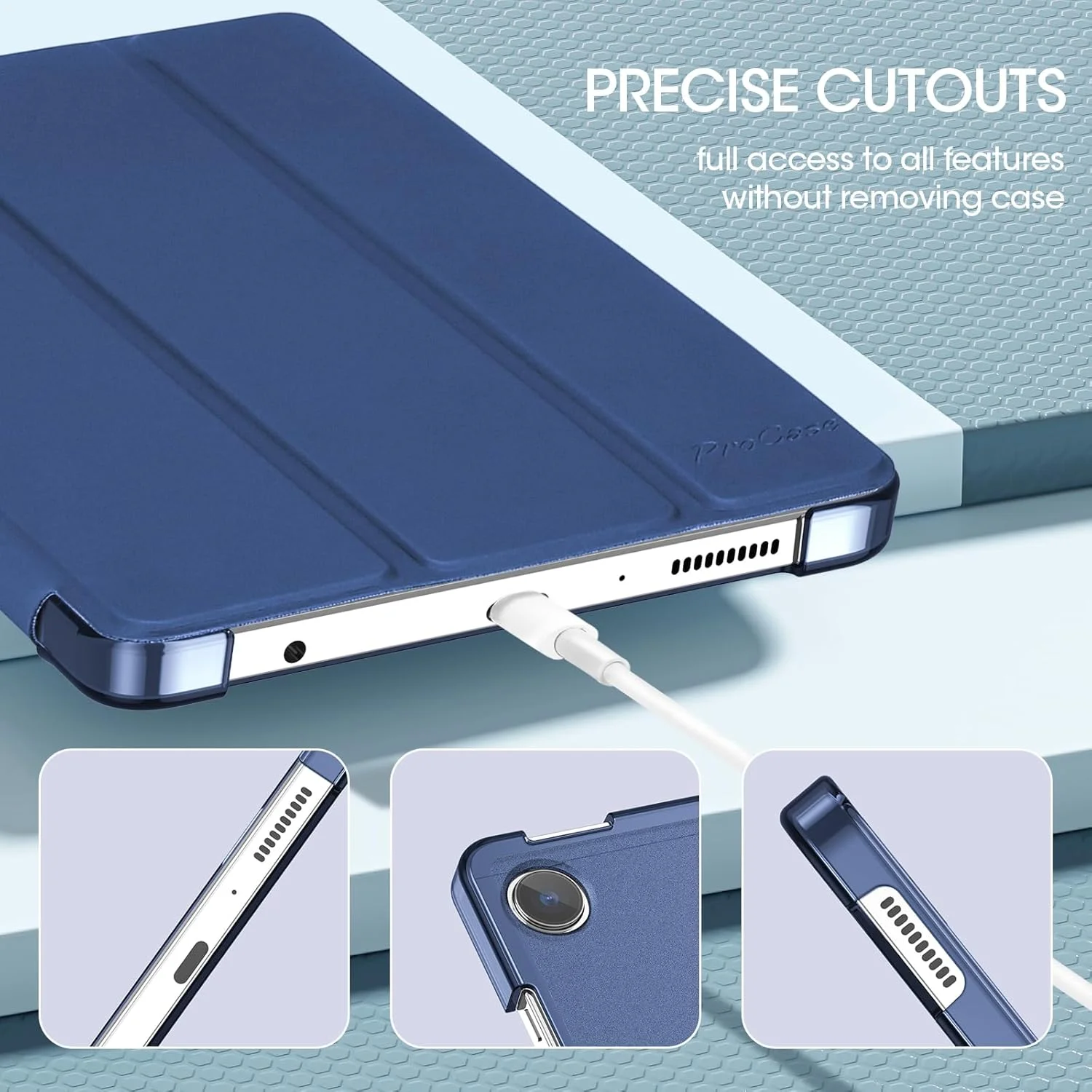 کیف باریک ProCase برای گلکسی تب A11 (2025) / A9 (2023) 8.7 اینچ، کاور محافظ سبک با روکش سخت برای تبلت گلکسی A11/A9 8.7 اینچ - سرمه ای کیف باریک ProCase برای گلکسی تب A11 (2025) / A9 (2023) 8.7 اینچ، کاور محافظ سبک با روکش سخت برای تبلت گلکسی A11/A9 8.7 اینچ - سرمه ای