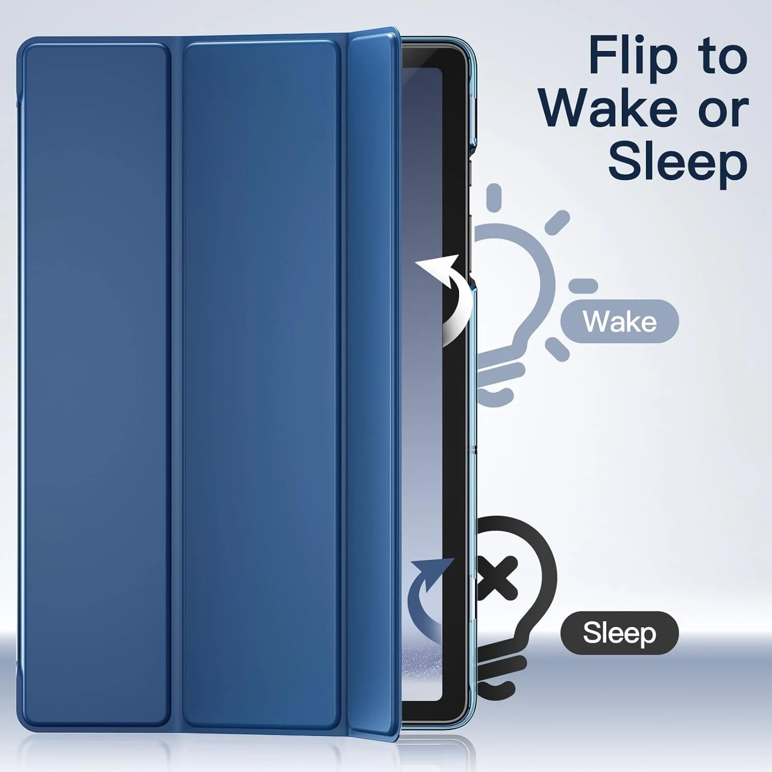 کاور تبلت سامسونگ گلکسی تب A9+ / A9 پلاس 11 اینچی 2023 مارک JETech، محافظ باریک و شفاف با قابلیت تاشوندگی و استند، دارای عملکرد بیدار شدن/به خواب رفتن خودکار (آبی تیره) کاور تبلت سامسونگ گلکسی تب A9+ / A9 پلاس 11 اینچی 2023 مارک JETech، محافظ باریک و شفاف با قابلیت تاشوندگی و استند، دارای عملکرد بیدار شدن/به خواب رفتن خودکار (آبی تیره)