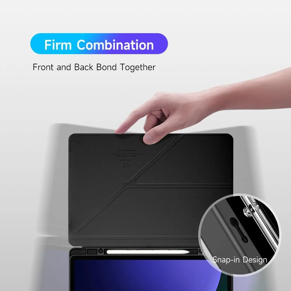 کاور پشتی شفاف Gruattreay سازگار با تبلت سامسونگ گلکسی تب S10 پلاس/تب S10+ 12.4 اینچ (2024)، کاور پشتی TPU نرم با قابلیت استند مغناطیسی هوشمند و عملکرد خواب و بیدار شدن خودکار (مشکی) کاور پشتی شفاف Gruattreay سازگار با تبلت سامسونگ گلکسی تب S10 پلاس/تب S10+ 12.4 اینچ (2024)، کاور پشتی TPU نرم با قابلیت استند مغناطیسی هوشمند و عملکرد خواب و بیدار شدن خودکار (مشکی)