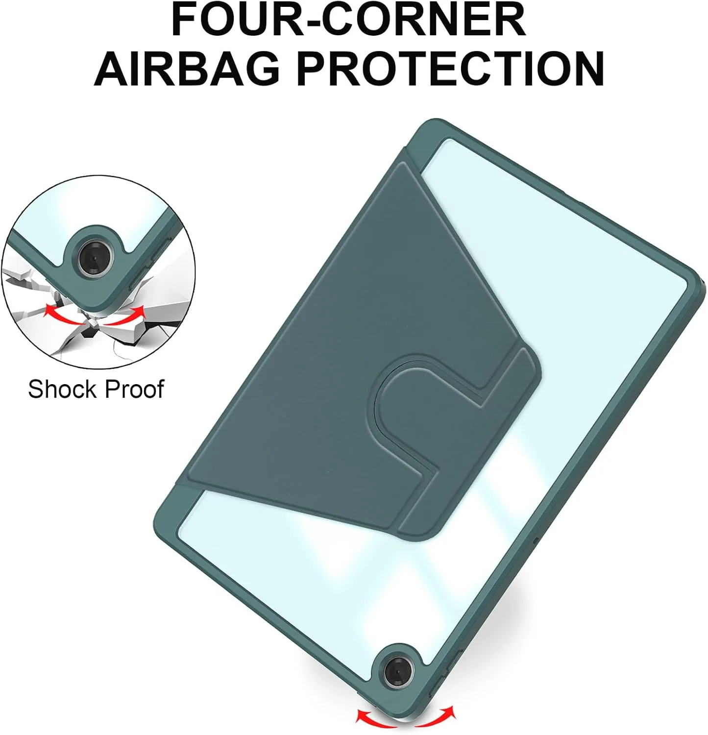 A-BEAUTY Rotating Case Compatible with Samsung Galaxy Tab S8 Plus 2022 / S7 FE 2021 / S7 Plus 2020 12.4-Inch with S Pen Holder, Cover Clear Back, Auto Wake/Sleep, Dark Green A-BEAUTY Rotating Case Compatible with Samsung Galaxy Tab S8 Plus 2022 / S7 FE 2021 / S7 Plus 2020 12.4-Inch with S Pen Holder, Cover Clear Back, Auto Wake/Sleep, Dark Green