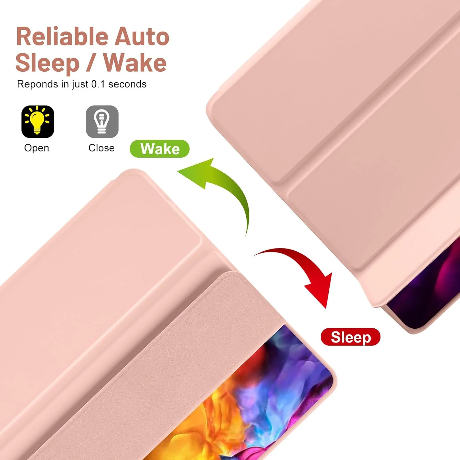 کاور پالکیتسی سازگار با تبلت سامسونگ گلکسی تب S6 لایت 10.4 اینچ مدل 2022/2020 SM-P610N/P615N به همراه جای قلم - فوق العاده باریک با کاور چرمی PU سبک وزن (رزگلد) کاور پالکیتسی سازگار با تبلت سامسونگ گلکسی تب S6 لایت 10.4 اینچ مدل 2022/2020 SM-P610N/P615N به همراه جای قلم - فوق العاده باریک با کاور چرمی PU سبک وزن (رزگلد)