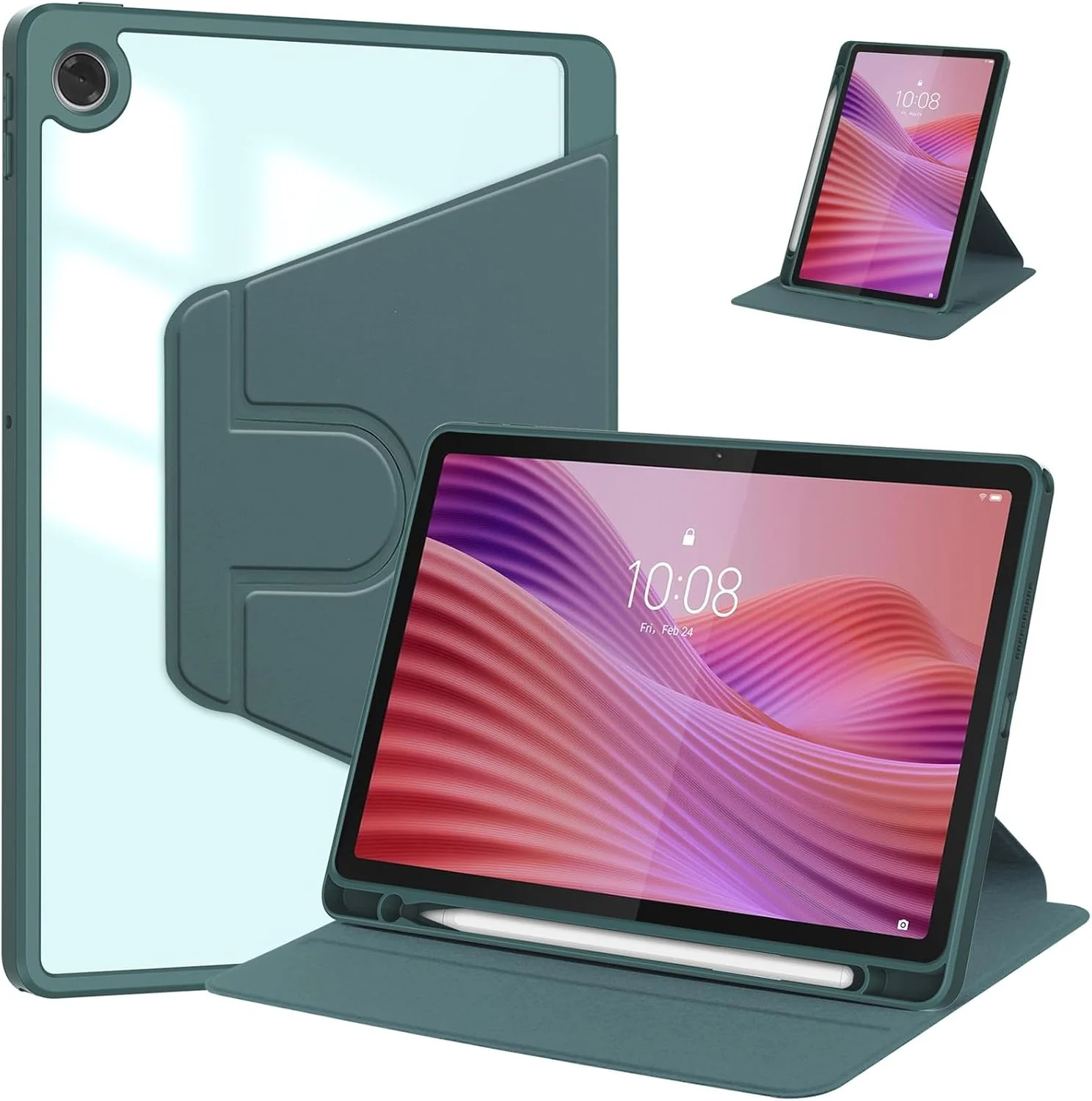 A-BEAUTY Rotating Case Compatible with Samsung Galaxy Tab S8 Plus 2022 / S7 FE 2021 / S7 Plus 2020 12.4-Inch with S Pen Holder, Cover Clear Back, Auto Wake/Sleep, Dark Green A-BEAUTY Rotating Case Compatible with Samsung Galaxy Tab S8 Plus 2022 / S7 FE 2021 / S7 Plus 2020 12.4-Inch with S Pen Holder, Cover Clear Back, Auto Wake/Sleep, Dark Green