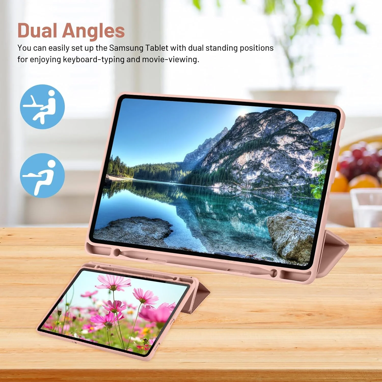 کاور پالکیتسی سازگار با تبلت سامسونگ گلکسی تب S6 لایت 10.4 اینچ مدل 2022/2020 SM-P610N/P615N به همراه جای قلم - فوق العاده باریک با کاور چرمی PU سبک وزن (رزگلد) کاور پالکیتسی سازگار با تبلت سامسونگ گلکسی تب S6 لایت 10.4 اینچ مدل 2022/2020 SM-P610N/P615N به همراه جای قلم - فوق العاده باریک با کاور چرمی PU سبک وزن (رزگلد)