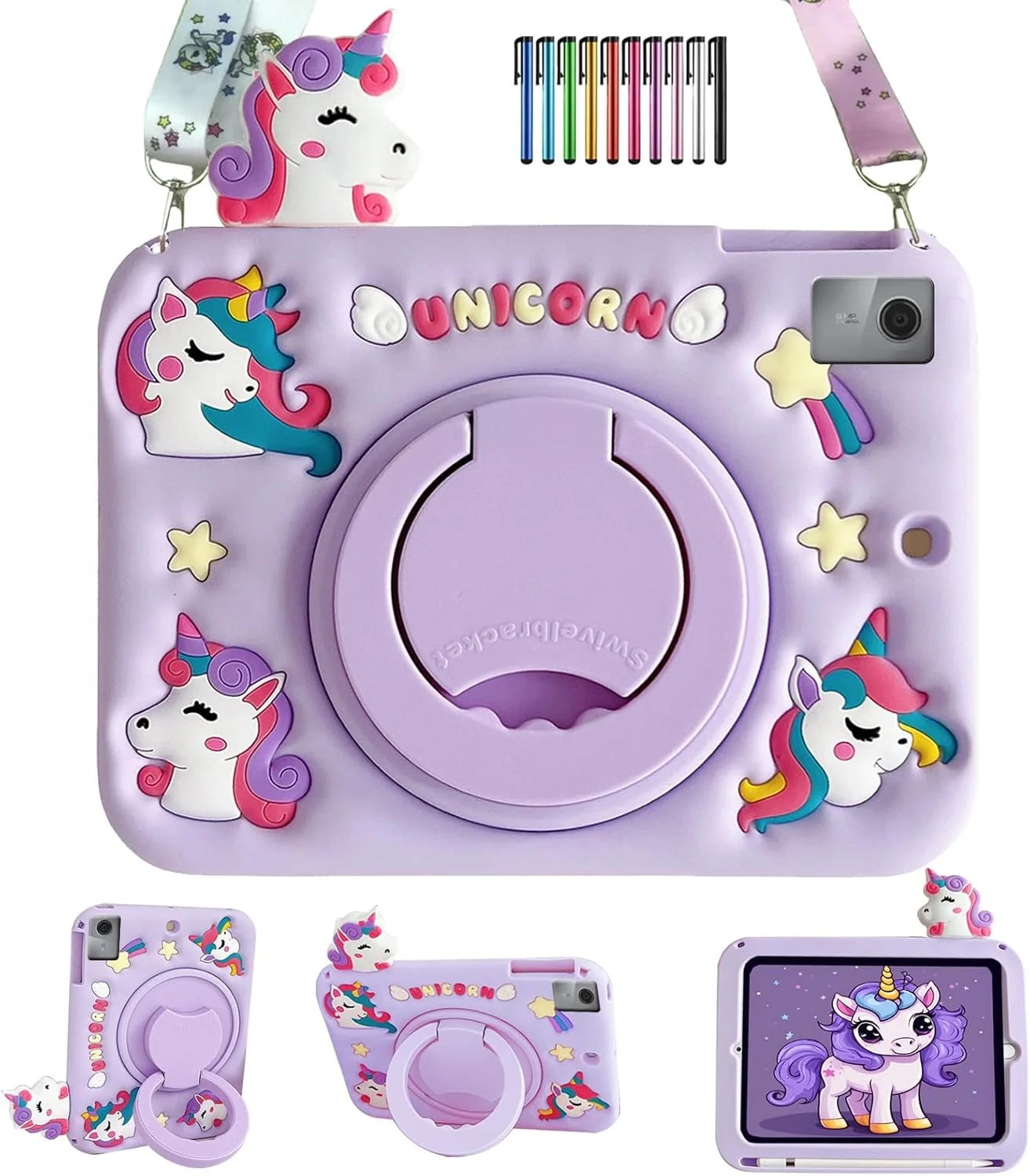 کیف EspZanthic سازگار با تبلت لنوو تب M11 11 اینچ 2024، دارای جای قلم، استند چرخان 360 درجه، بند شانه و قلم لمسی، بنفش کیف EspZanthic سازگار با تبلت لنوو تب M11 11 اینچ 2024، دارای جای قلم، استند چرخان 360 درجه، بند شانه و قلم لمسی، بنفش