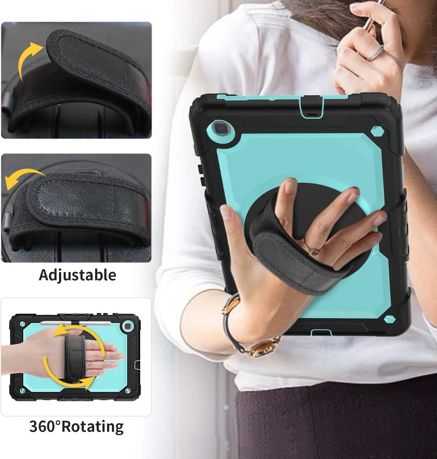 کاور هریزه برای تبلت سامسونگ گلکسی تب S6 Lite با صفحه نمایش 10.4 اینچ مدل 2024/2022 SM-P620/P625/P613/P619 به همراه جای قلم | کاور تبلت S6 Lite به همراه محافظ صفحه نمایش | کاور محافظتی سخت و مقاوم به همراه بند شانه ای SM-P610 کاور هریزه برای تبلت سامسونگ گلکسی تب S6 Lite با صفحه نمایش 10.4 اینچ مدل 2024/2022 SM-P620/P625/P613/P619 به همراه جای قلم | کاور تبلت S6 Lite به همراه محافظ صفحه نمایش | کاور محافظتی سخت و مقاوم به همراه بند شانه ای SM-P610