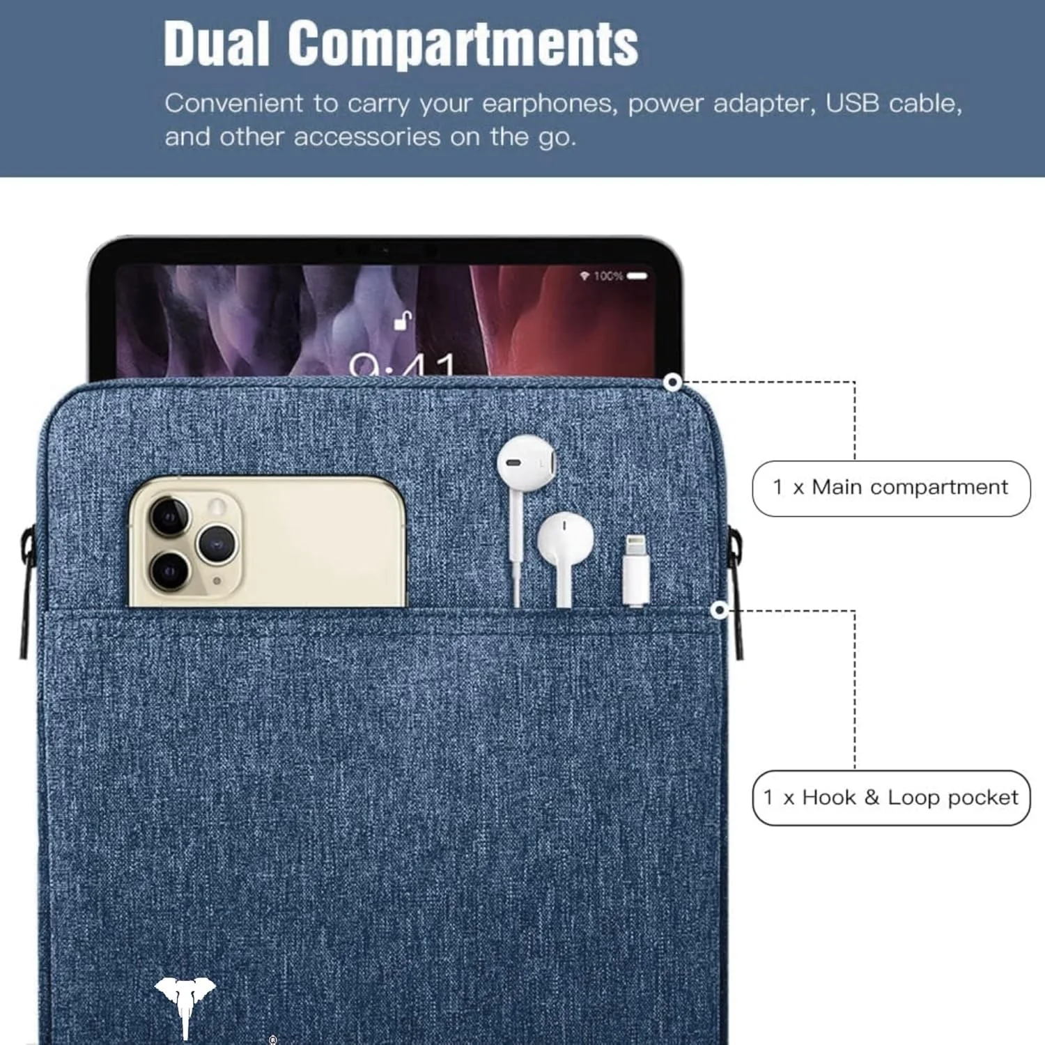 کیف تبلت Tabelito، کاور مقاوم در برابر آب، مناسب برای تبلت های تا 11.6 اینچ برای سامسونگ/لنوو/گلکسی تب A9 پلاس/S8/S9/ریلمی پد/آنر پد X9/شیائومی می پد 6/ردمی پد/وان پلاس پد (آبی) کیف تبلت Tabelito، کاور مقاوم در برابر آب، مناسب برای تبلت های تا 11.6 اینچ برای سامسونگ/لنوو/گلکسی تب A9 پلاس/S8/S9/ریلمی پد/آنر پد X9/شیائومی می پد 6/ردمی پد/وان پلاس پد (آبی)