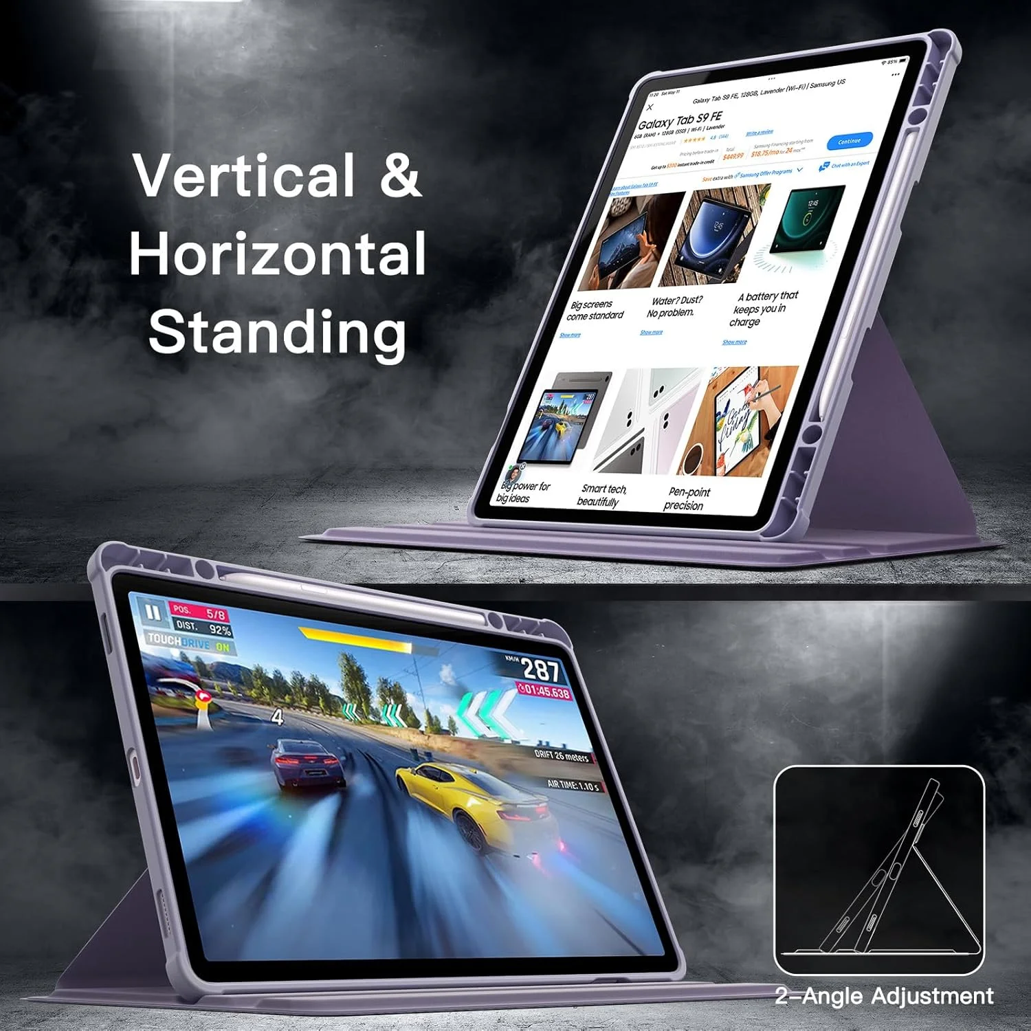 کیف چرخشی JETech برای تبلت سامسونگ گلکسی تب S10 Lite / S10 FE / S9 FE 10.9 اینچی / S9 11 اینچی با نگهدارنده قلم S، چرخش 360 درجه، کاور محافظ استند با پشت شفاف، قابلیت بیدار شدن/خواب خودکار (اسطوخودوس) کیف چرخشی JETech برای تبلت سامسونگ گلکسی تب S10 Lite / S10 FE / S9 FE 10.9 اینچی / S9 11 اینچی با نگهدارنده قلم S، چرخش 360 درجه، کاور محافظ استند با پشت شفاف، قابلیت بیدار شدن/خواب خودکار (اسطوخودوس)