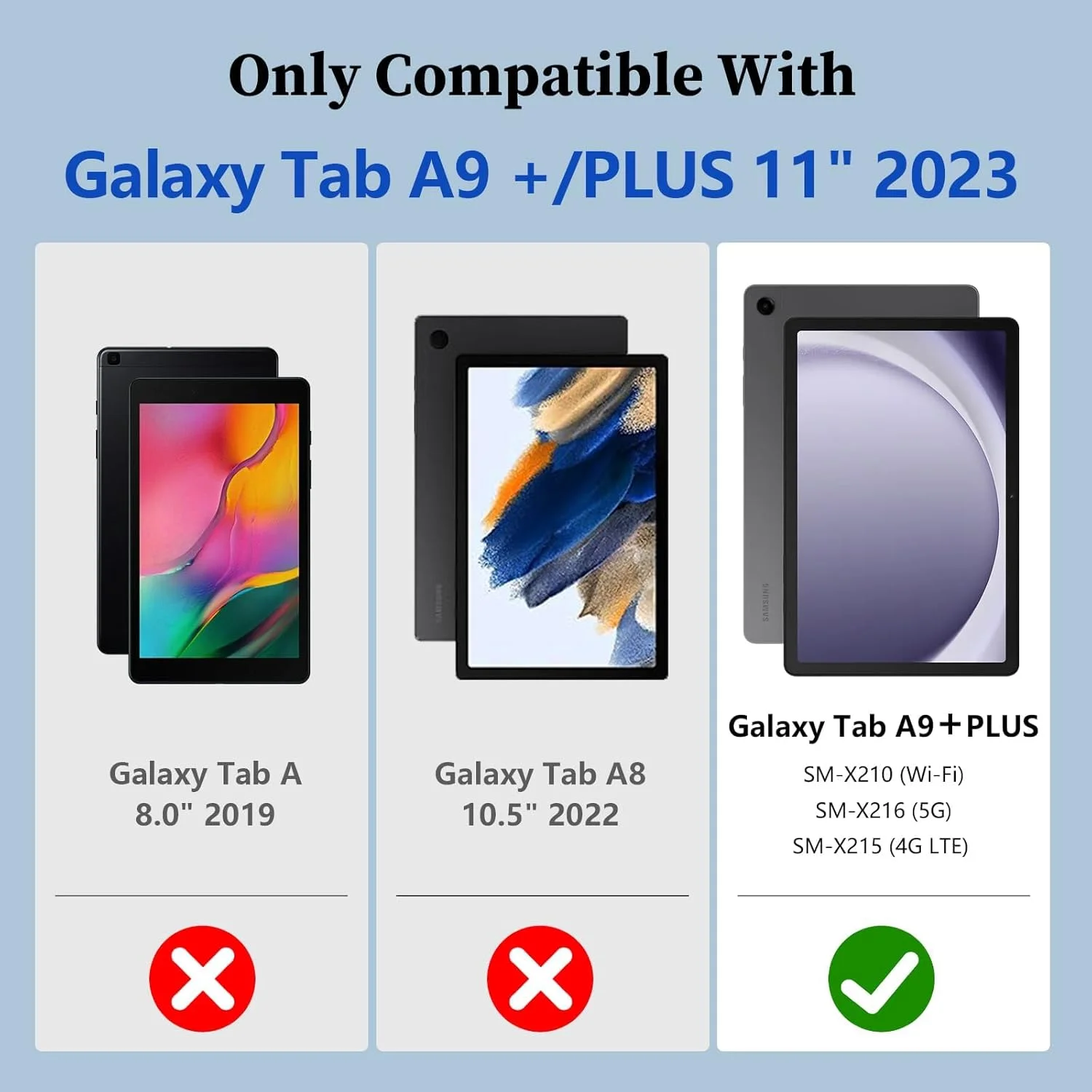 کیف هوگنل مناسب برای تبلت سامسونگ گلکسی تب A9+/A9 پلاس 11 اینچ 2023، کاور محافظ تبلت گلکسی تب A9+ مناسب کودکان دخترانه به همراه بند شانه، پایه پروانهای، محافظ سنگین ضد ضربه - رنگارنگ کیف هوگنل مناسب برای تبلت سامسونگ گلکسی تب A9+/A9 پلاس 11 اینچ 2023، کاور محافظ تبلت گلکسی تب A9+ مناسب کودکان دخترانه به همراه بند شانه، پایه پروانهای، محافظ سنگین ضد ضربه - رنگارنگ