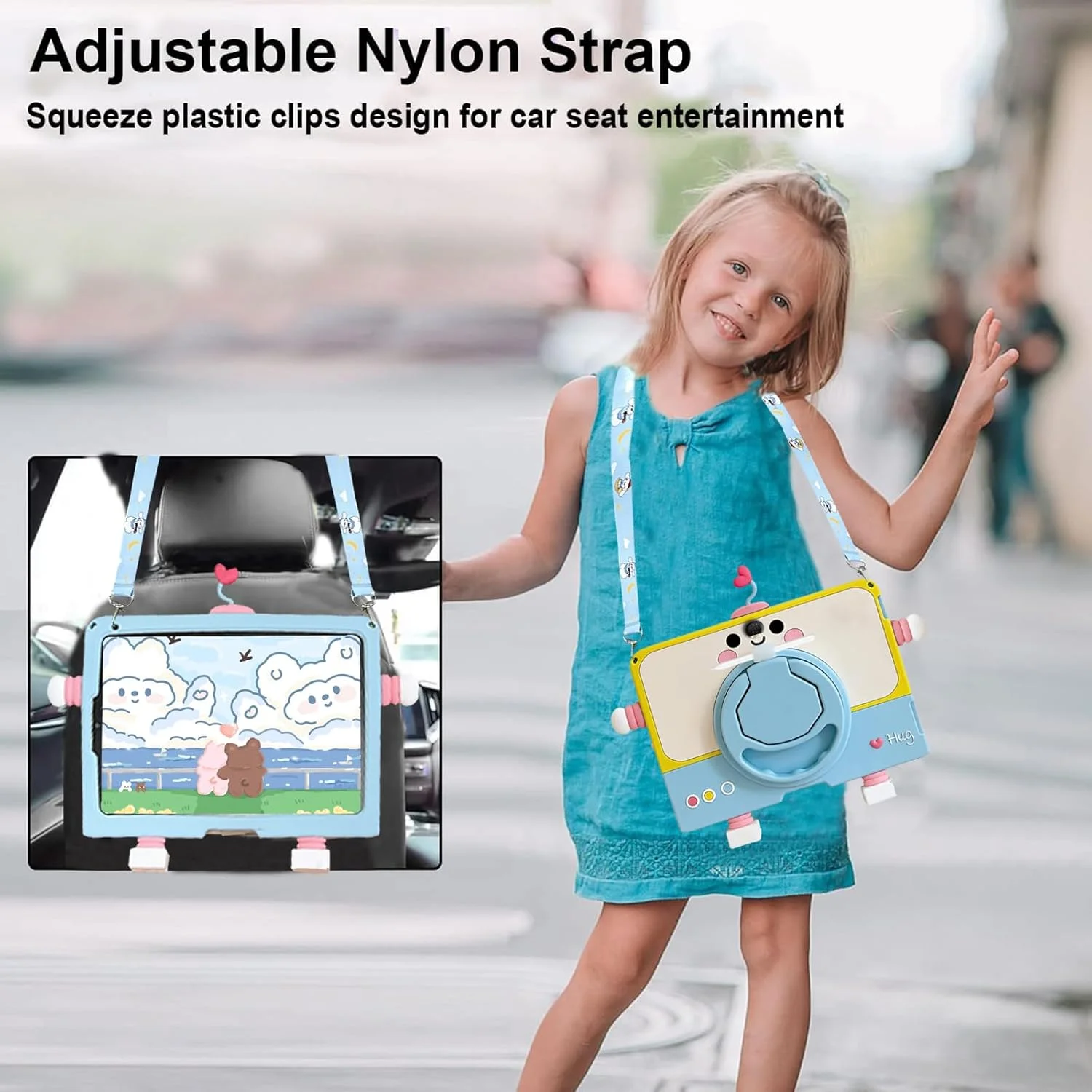 کیف محافظ تبلت A-BEAUTY سازگار با تبلت Honor Pad 9 12.1 اینچ 2023، کیف کودکانه با جای قلم، پایه چرخشی 360 درجه و بند شانه کیف محافظ تبلت A-BEAUTY سازگار با تبلت Honor Pad 9 12.1 اینچ 2023، کیف کودکانه با جای قلم، پایه چرخشی 360 درجه و بند شانه