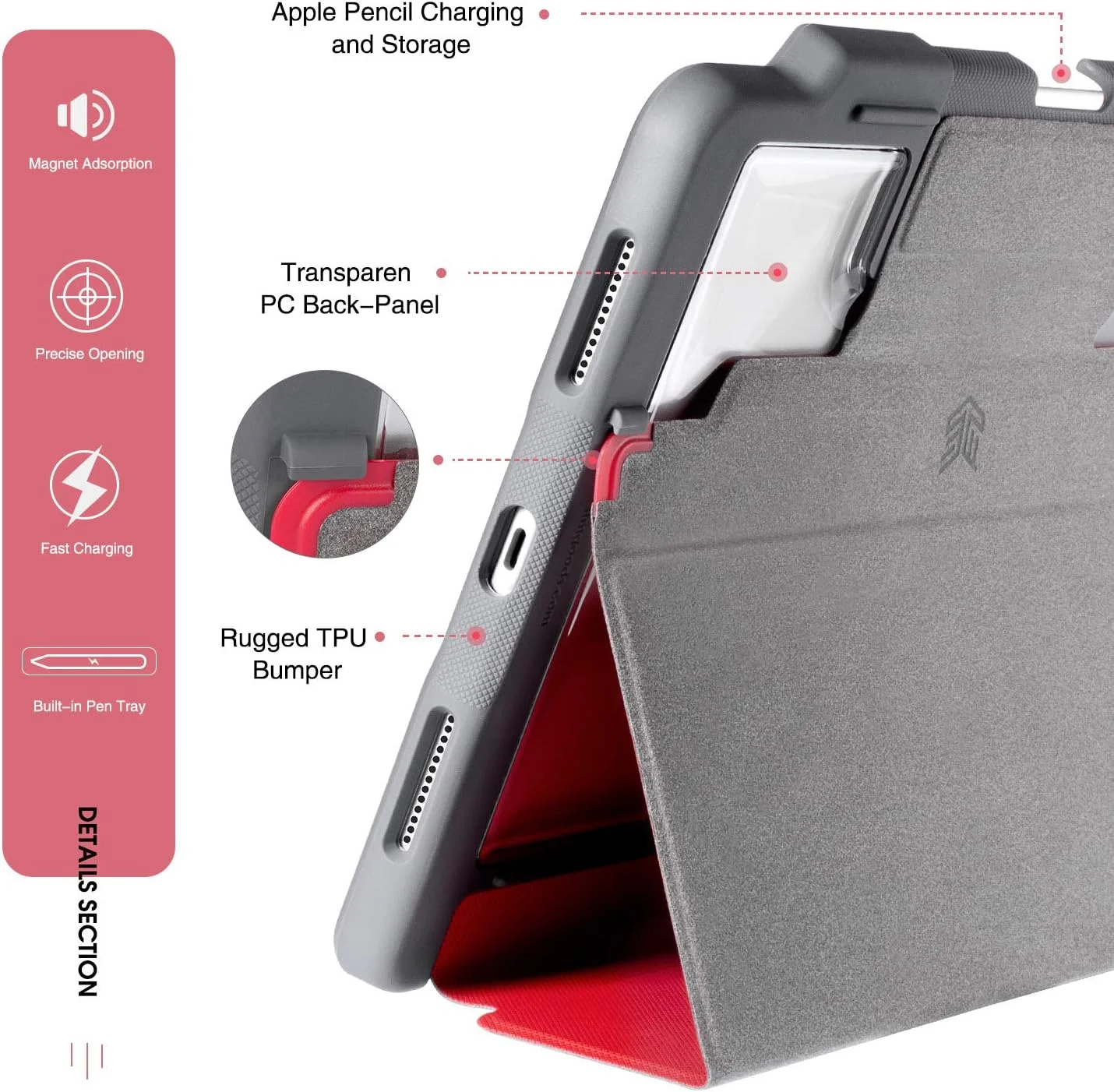 کیف تبلت فولیو STM Dux Plus 11 اینچی (فولیو، اپل، آیپد پرو 11 اینچی، 11 اینچی، 570 گرم، قرمز) کیف تبلت فولیو STM Dux Plus 11 اینچی (فولیو، اپل، آیپد پرو 11 اینچی، 11 اینچی، 570 گرم، قرمز)