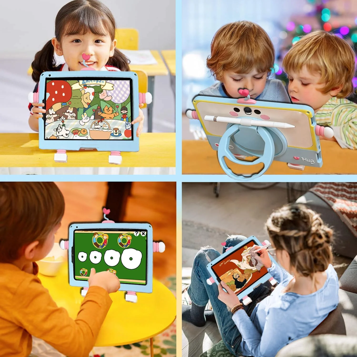 کیف محافظ تبلت A-BEAUTY سازگار با تبلت Honor Pad 9 12.1 اینچ 2023، کیف کودکانه با جای قلم، پایه چرخشی 360 درجه و بند شانه کیف محافظ تبلت A-BEAUTY سازگار با تبلت Honor Pad 9 12.1 اینچ 2023، کیف کودکانه با جای قلم، پایه چرخشی 360 درجه و بند شانه