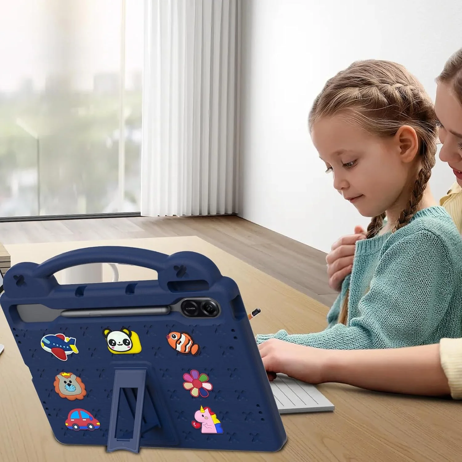 کیف تبلت کودکانه Lukione سازگار با Honor Pad x8a 11 اینچ 2024، کاور محافظ سبک و ضد ضربه با پایه دسته دار، طراحی زیبا و DIY، بند شانه ای، کیف مناسب کودکان برای x8a 11 اینچ (آبی) کیف تبلت کودکانه Lukione سازگار با Honor Pad x8a 11 اینچ 2024، کاور محافظ سبک و ضد ضربه با پایه دسته دار، طراحی زیبا و DIY، بند شانه ای، کیف مناسب کودکان برای x8a 11 اینچ (آبی)
