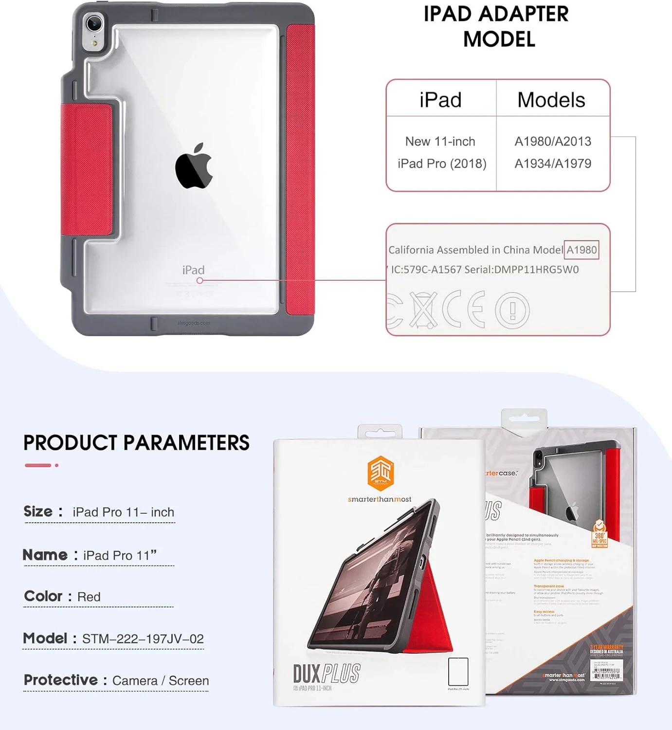 کیف تبلت فولیو STM Dux Plus 11 اینچی (فولیو، اپل، آیپد پرو 11 اینچی، 11 اینچی، 570 گرم، قرمز) کیف تبلت فولیو STM Dux Plus 11 اینچی (فولیو، اپل، آیپد پرو 11 اینچی، 11 اینچی، 570 گرم، قرمز)