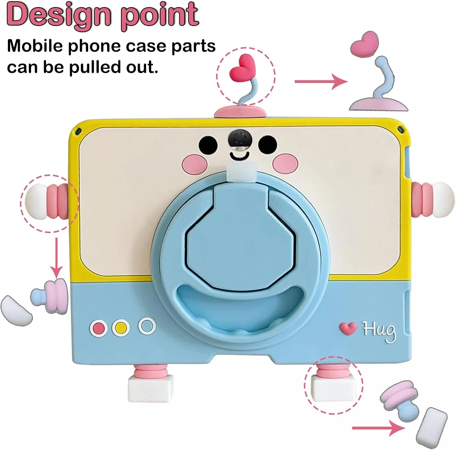 کیف محافظ تبلت A-BEAUTY سازگار با تبلت Honor Pad 9 12.1 اینچ 2023، کیف کودکانه با جای قلم، پایه چرخشی 360 درجه و بند شانه کیف محافظ تبلت A-BEAUTY سازگار با تبلت Honor Pad 9 12.1 اینچ 2023، کیف کودکانه با جای قلم، پایه چرخشی 360 درجه و بند شانه