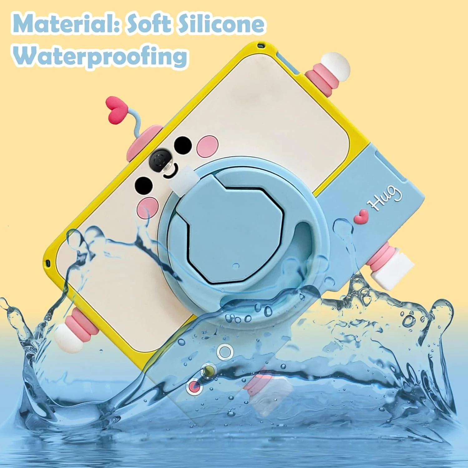 کیف محافظ تبلت A-BEAUTY سازگار با تبلت Honor Pad 9 12.1 اینچ 2023، کیف کودکانه با جای قلم، پایه چرخشی 360 درجه و بند شانه کیف محافظ تبلت A-BEAUTY سازگار با تبلت Honor Pad 9 12.1 اینچ 2023، کیف کودکانه با جای قلم، پایه چرخشی 360 درجه و بند شانه