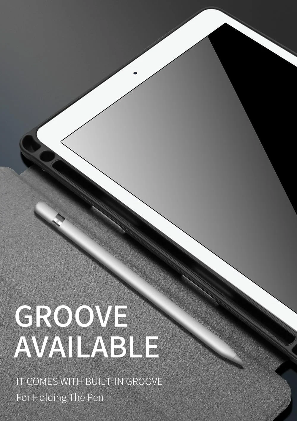 کاور محافظ سری DUX DUCIS [Domo] مناسب برای آیپد پرو 10.5 (2017) / آیپد ایر 3 (2019)، کاور چرمی PU سه تایی تاشو با قابلیت استند دوگانه، دارای جای قلم و قابلیت خواب/بیدار شدن خودکار - مشکی