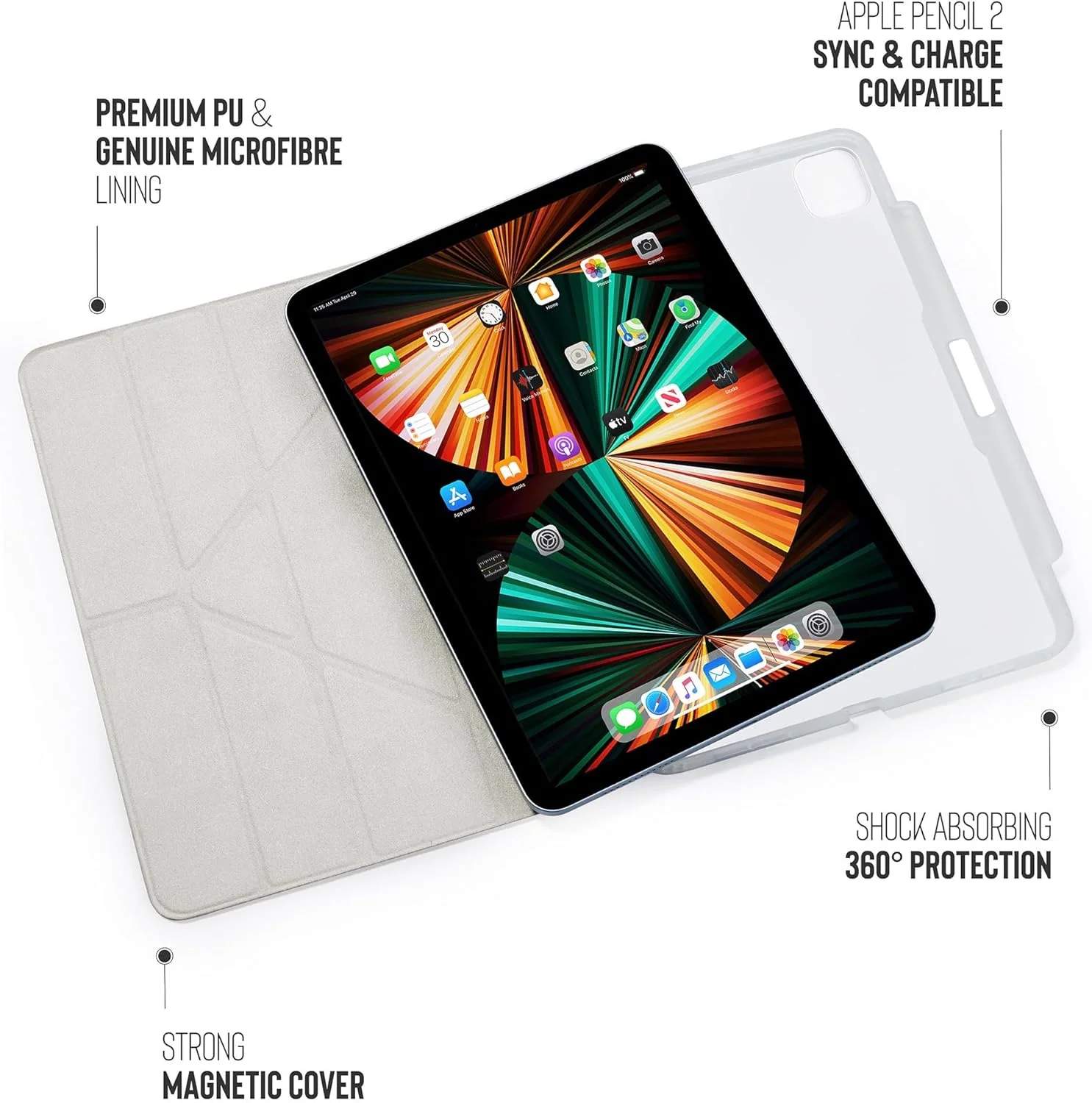 کیف تبلت پیپتو اوریگامی مدل No. 3 Pencil Folio مناسب برای آیپد پرو 12.9 اینچی اپل (مدل های 2022/2021/2020/2018)، رزگلد کیف تبلت پیپتو اوریگامی مدل No. 3 Pencil Folio مناسب برای آیپد پرو 12.9 اینچی اپل (مدل های 2022/2021/2020/2018)، رزگلد