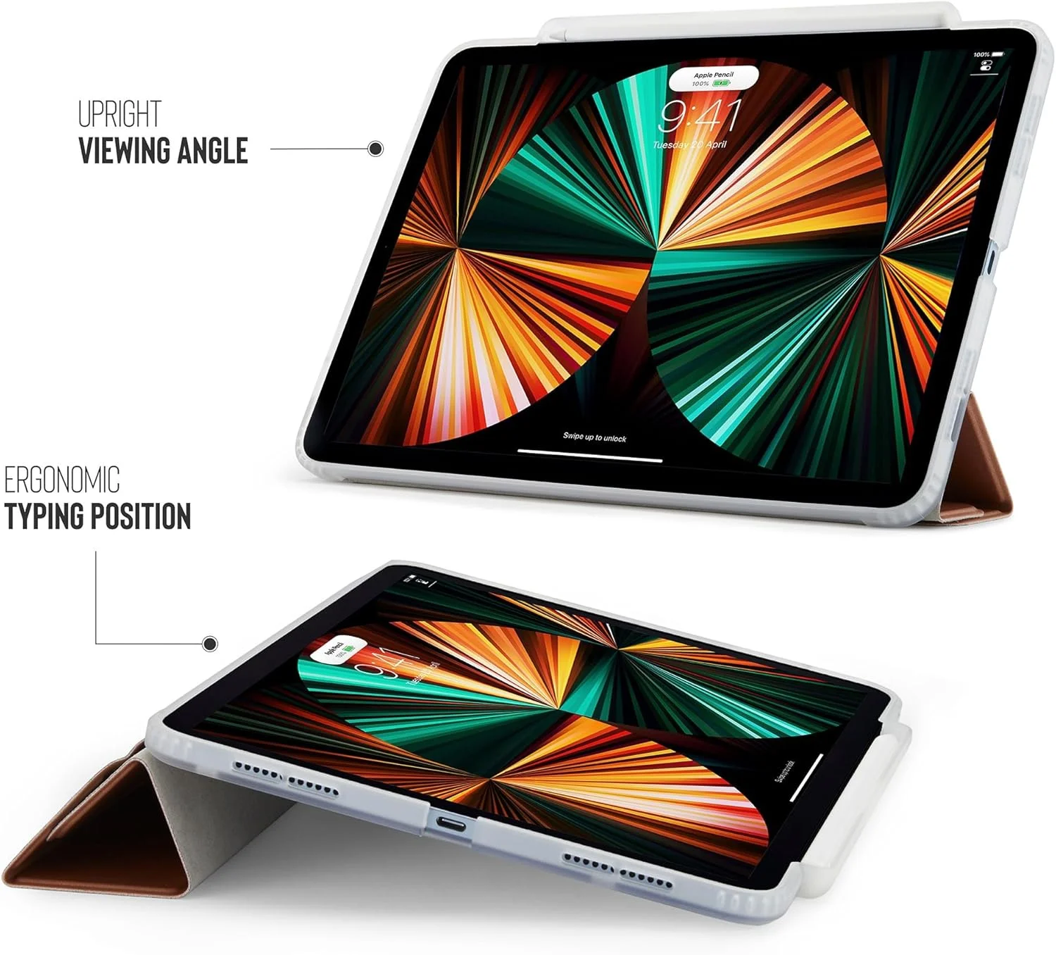 کیف تبلت پیپتو اوریگامی مدل No. 3 Pencil Folio مناسب برای آیپد پرو 12.9 اینچی اپل (مدل های 2022/2021/2020/2018)، رزگلد کیف تبلت پیپتو اوریگامی مدل No. 3 Pencil Folio مناسب برای آیپد پرو 12.9 اینچی اپل (مدل های 2022/2021/2020/2018)، رزگلد