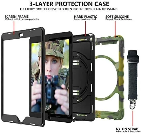 کاور تبلت ضد ضربه آیپد ShopAmaze، سیلیکونی محافظ سنگین با بند دستی و استند برای اپل آیپد 10.2 (سبز) کاور تبلت ضد ضربه آیپد ShopAmaze، سیلیکونی محافظ سنگین با بند دستی و استند برای اپل آیپد 10.2 (سبز)