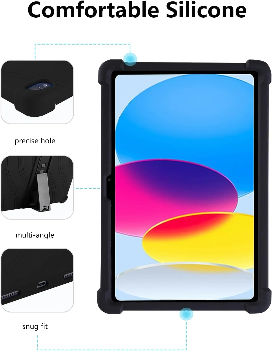 Protective Cover Case For Apple 2025 iPad A16 Tablet 11Inch Tablets –Shockproof Silicone Cover,Slim and Durable Case,WaterProof,Anti-Scratch,Black Protective Cover Case For Apple 2025 iPad A16 Tablet 11Inch Tablets –Shockproof Silicone Cover,Slim and Durable Case,WaterProof,Anti-Scratch,Black
