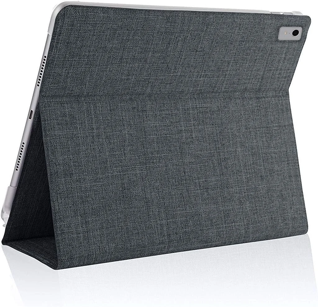 کیف اطلس STM برای Apple iPad Pro 12.9 نسل سوم (2018) - کیف تاشو سبک وزن، پارچه بافت دار شیک با نگهدارنده مداد، پشت شفاف، عملکرد خواب/بیدار زغالی کیف اطلس STM برای Apple iPad Pro 12.9 نسل سوم (2018) - کیف تاشو سبک وزن، پارچه بافت دار شیک با نگهدارنده مداد، پشت شفاف، عملکرد خواب/بیدار زغالی