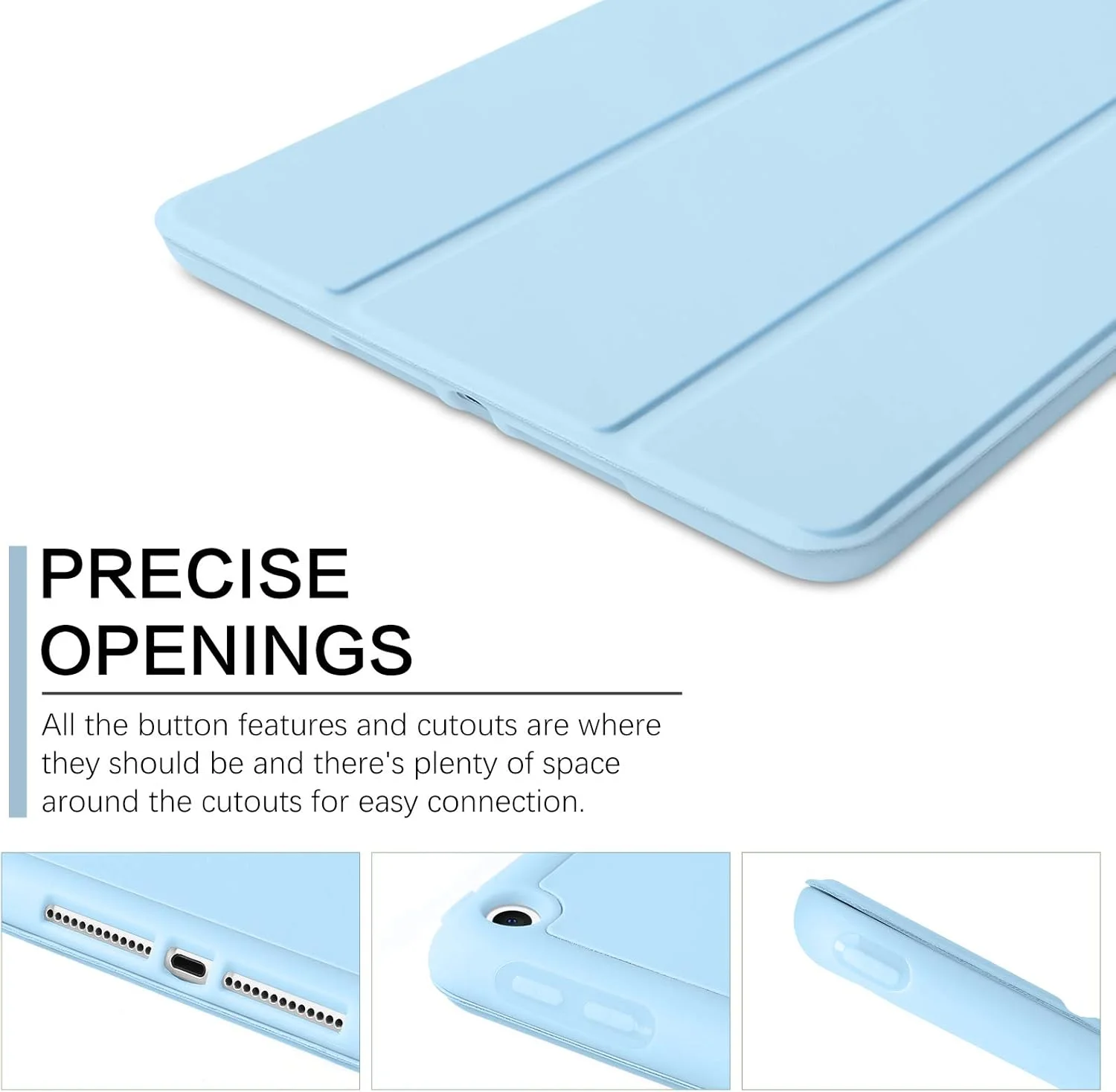 کیف آیپد نسل ششم BENTOBEN، کیف آیپد نسل پنجم با نگهدارنده مداد، کیف محافظ تبلت تاشو با قابلیت بیدار/خواب خودکار هوشمند، مناسب برای اپل آیپد 9.7 اینچی 2018/2017، آبی آسمانی کیف آیپد نسل ششم BENTOBEN، کیف آیپد نسل پنجم با نگهدارنده مداد، کیف محافظ تبلت تاشو با قابلیت بیدار/خواب خودکار هوشمند، مناسب برای اپل آیپد 9.7 اینچی 2018/2017، آبی آسمانی