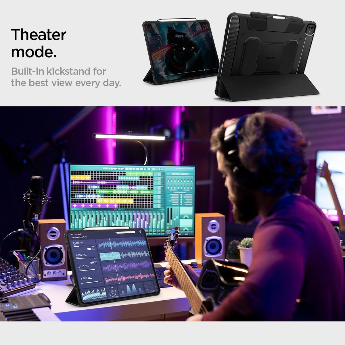 کاور محافظ آیپد پرو ۱۳ اینچ Spigen Rugged Armor Pro (2024) M4 به همراه جای قلم - مشکی کاور محافظ آیپد پرو ۱۳ اینچ Spigen Rugged Armor Pro (2024) M4 به همراه جای قلم - مشکی